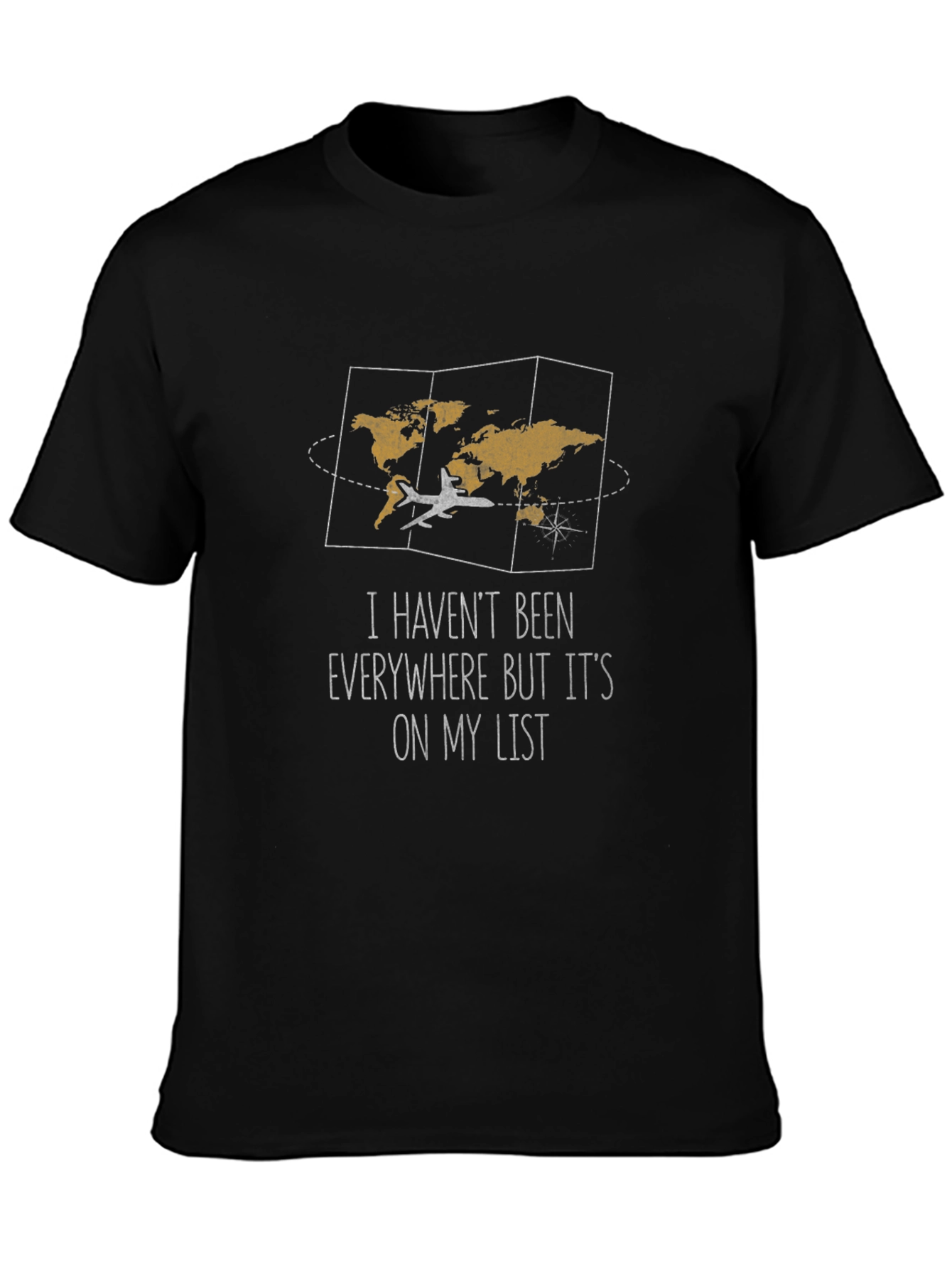 Travel List T-Shirt - Black Graphic Tee