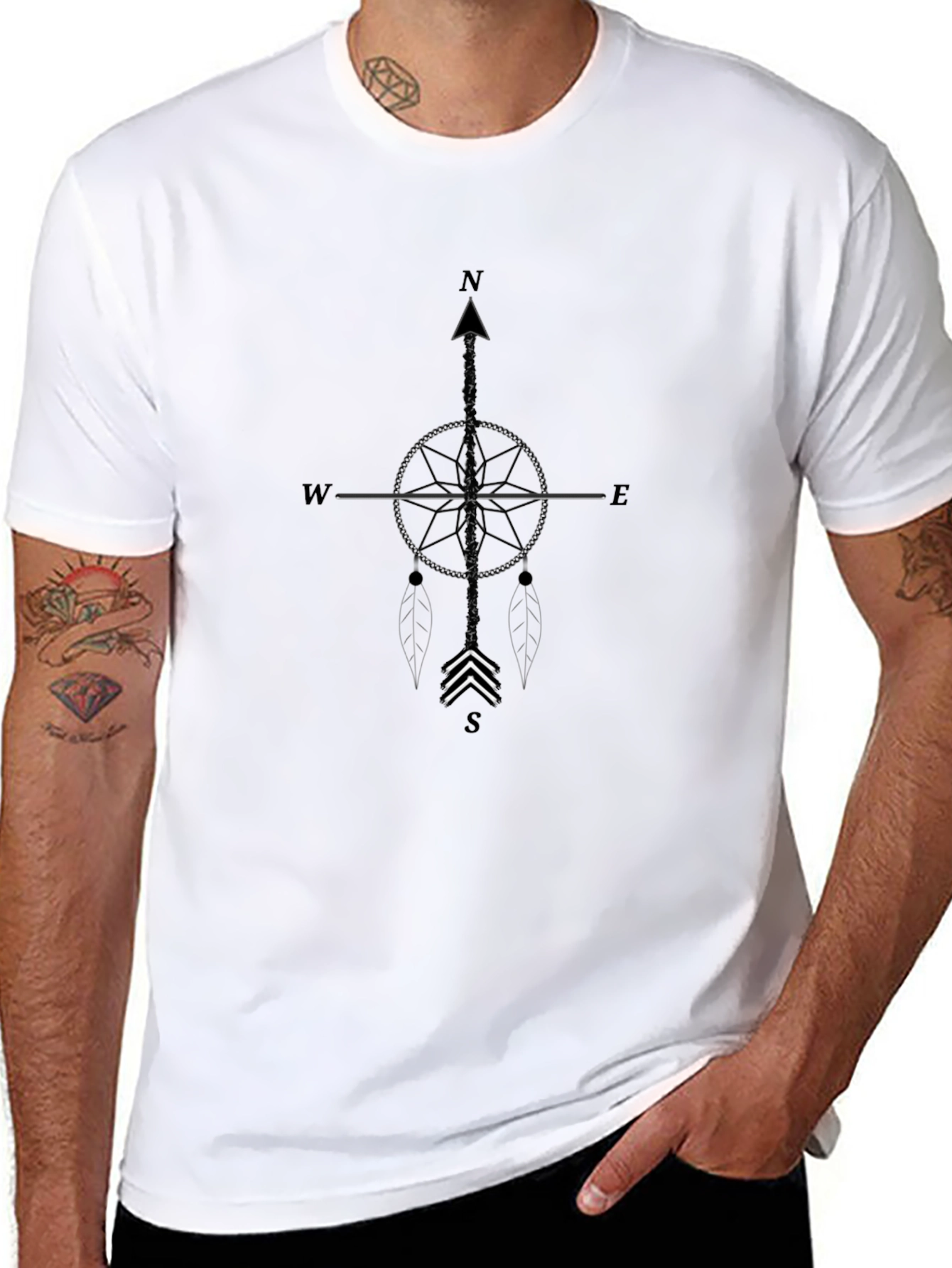Compass Graphic Tee - Black