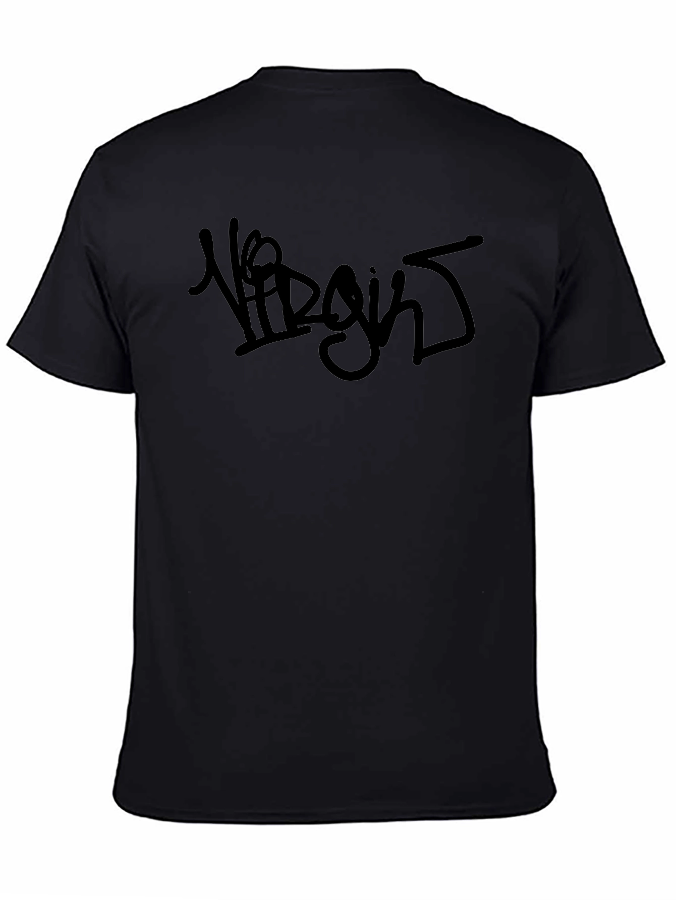 Black Virgin T-Shirt - Graffiti Style Print