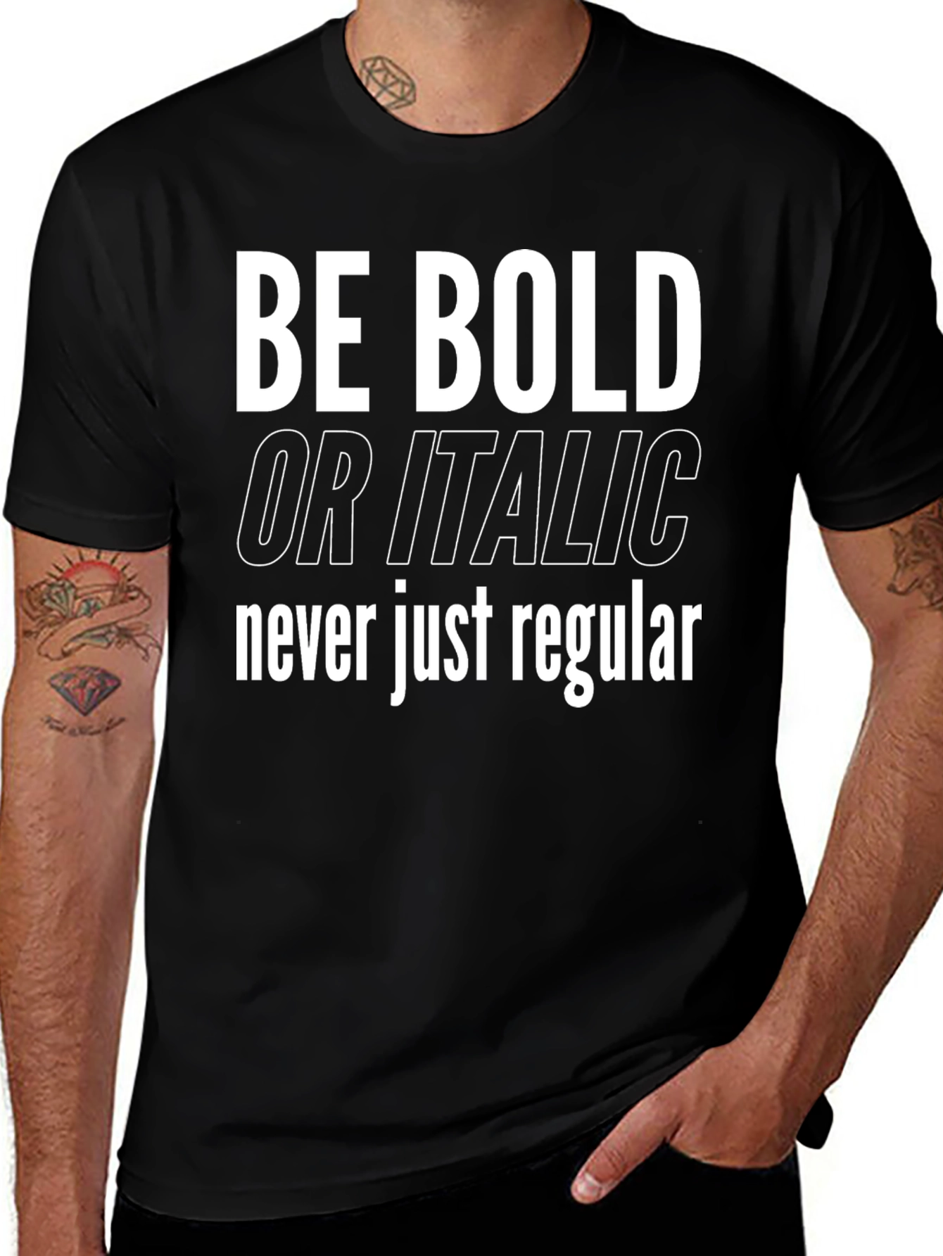 Be Bold Graphic Tee - Black