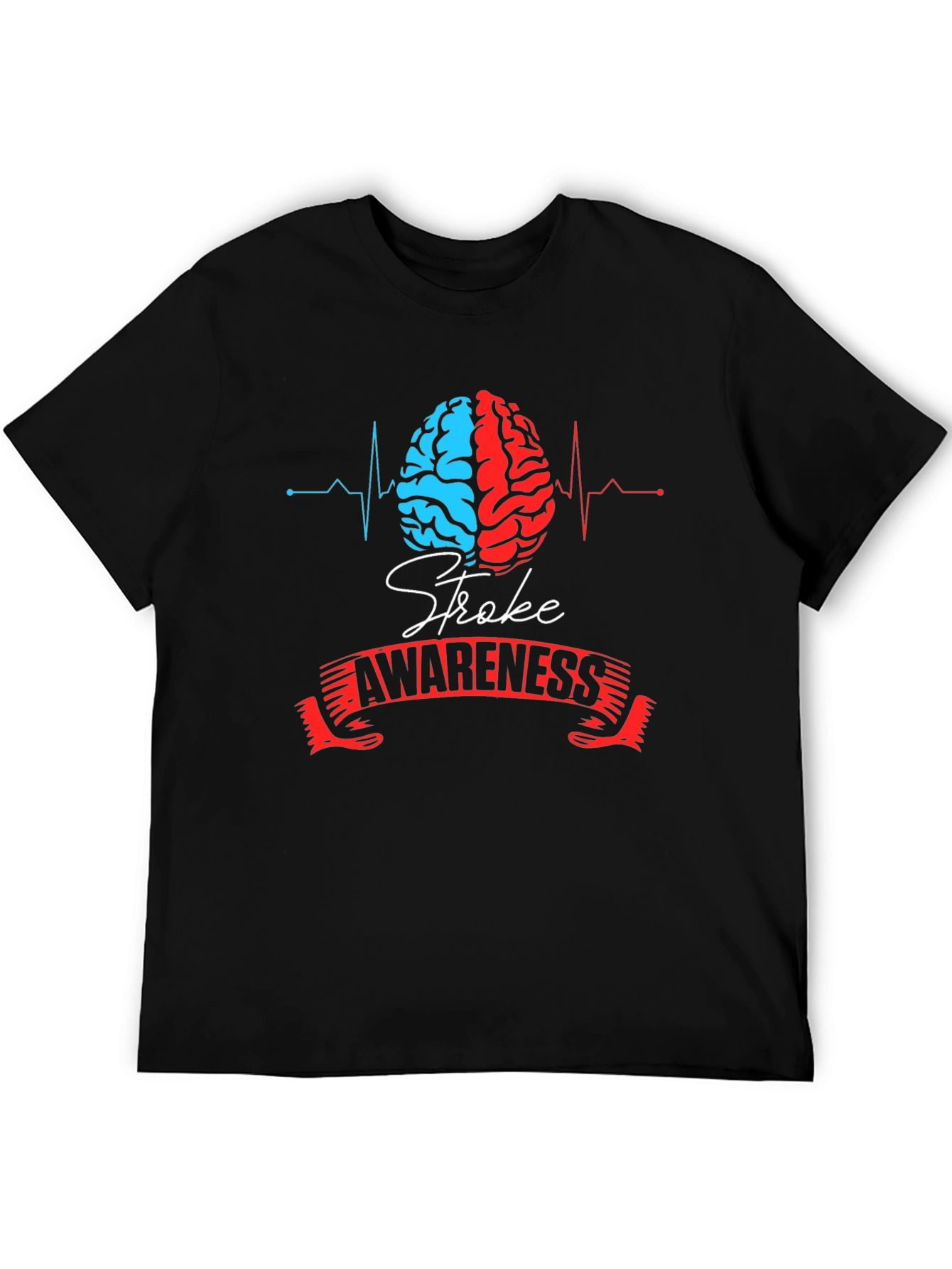 Stroke Awareness T-Shirt - Brain Graphic