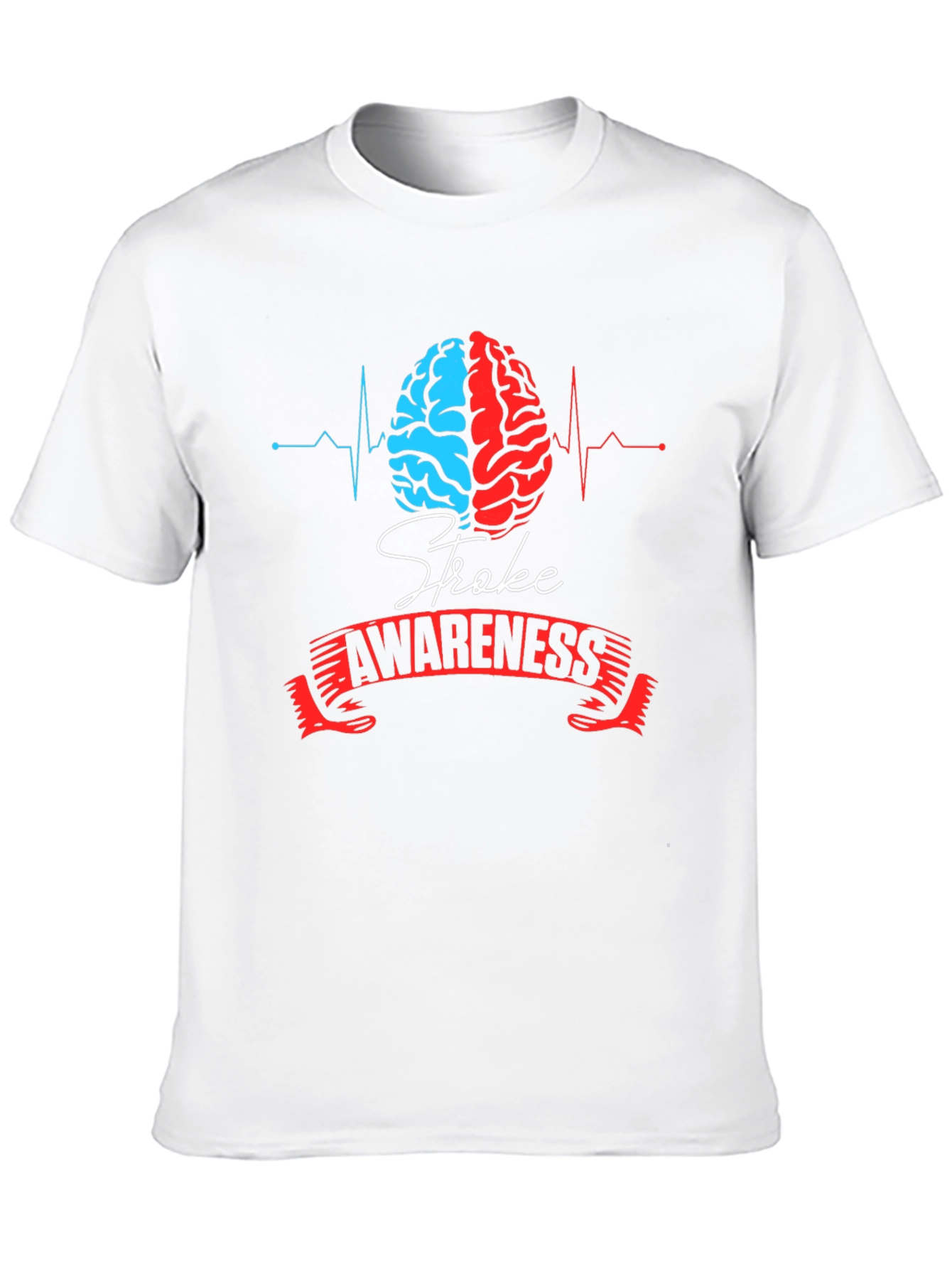 Stroke Awareness T-Shirt - Brain Graphic
