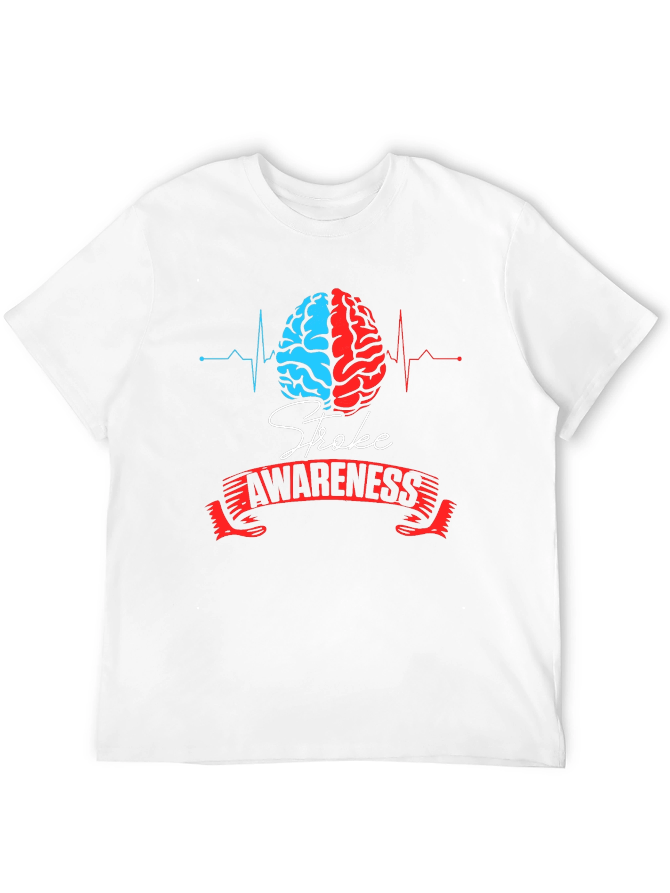 Stroke Awareness T-Shirt - Brain Graphic