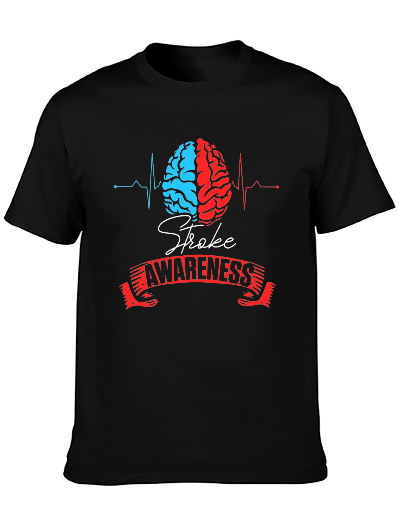Stroke Awareness T-Shirt - Brain Graphic