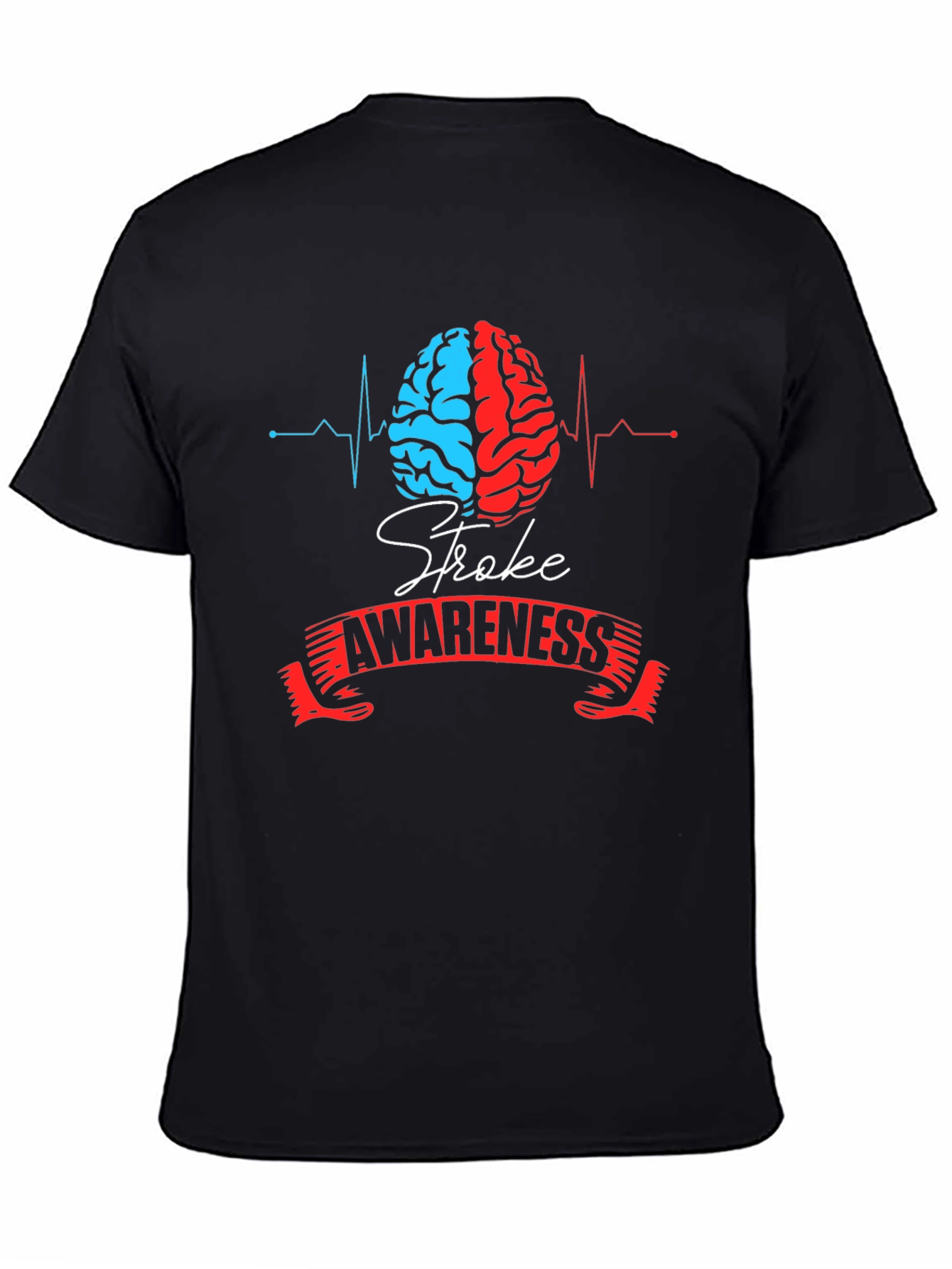 Stroke Awareness T-Shirt - Brain Graphic