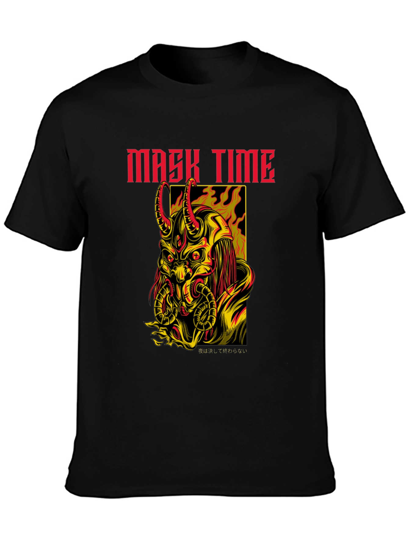 Mask Time Graphic Tee - Dark Aesthetic