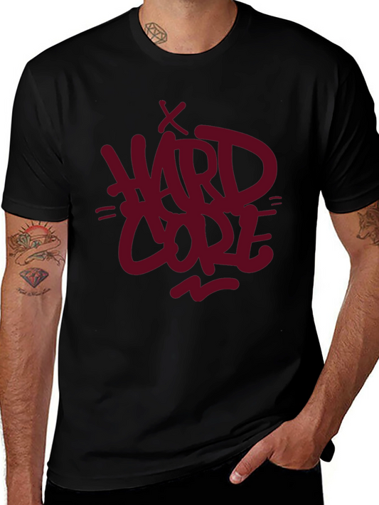 Hardcore Graphic Tee - Black Casual T-Shirt
