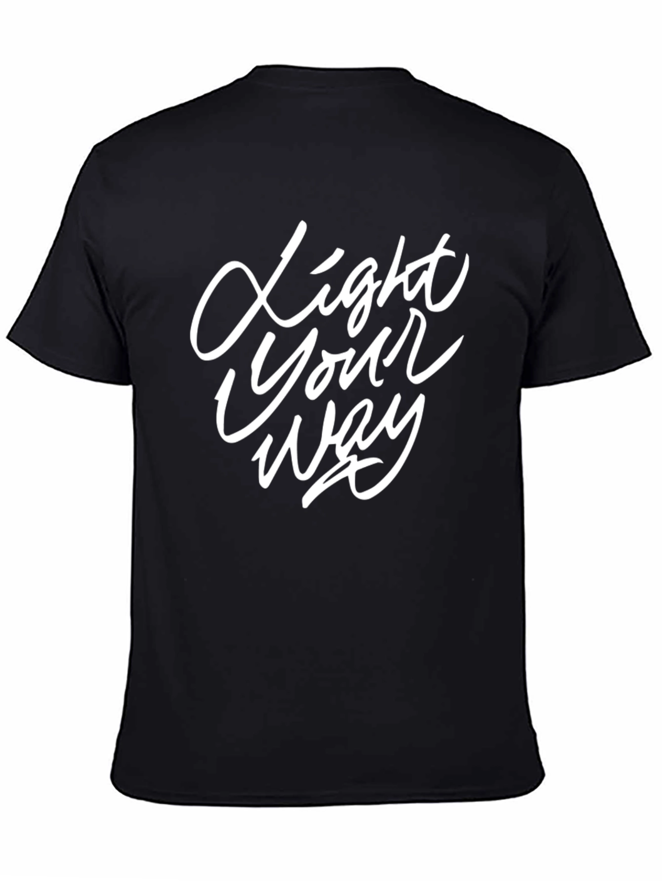 Light Your Way Graphic Tee - Stylish Black T-Shirt