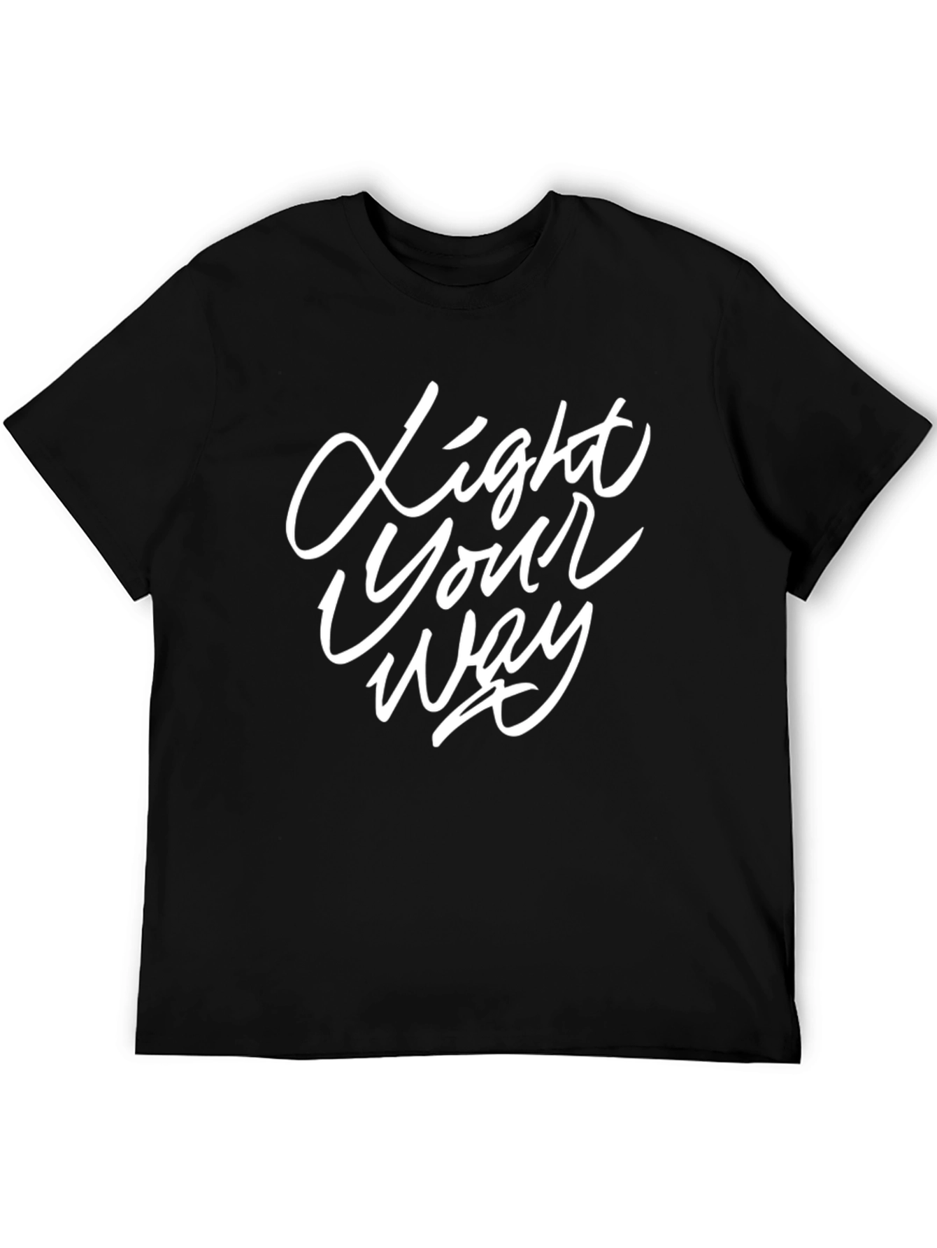 Light Your Way Graphic Tee - Stylish Black T-Shirt