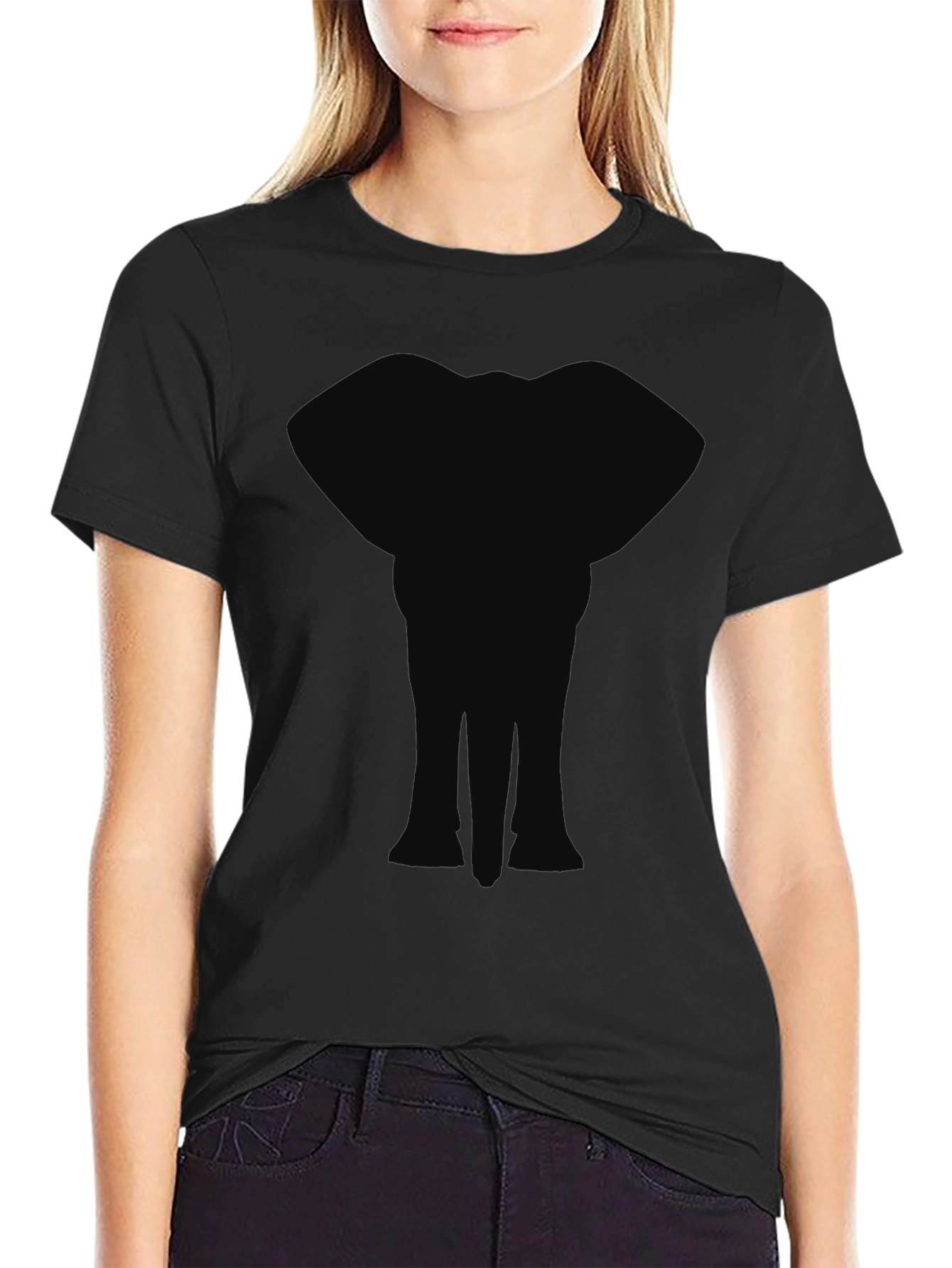 Elephant Graphic Black T-Shirt