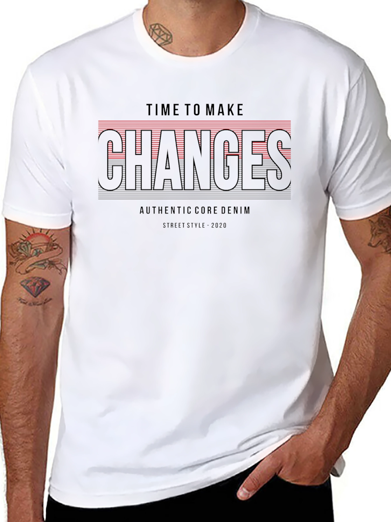 Time to Make Changes Black Graphic Tee