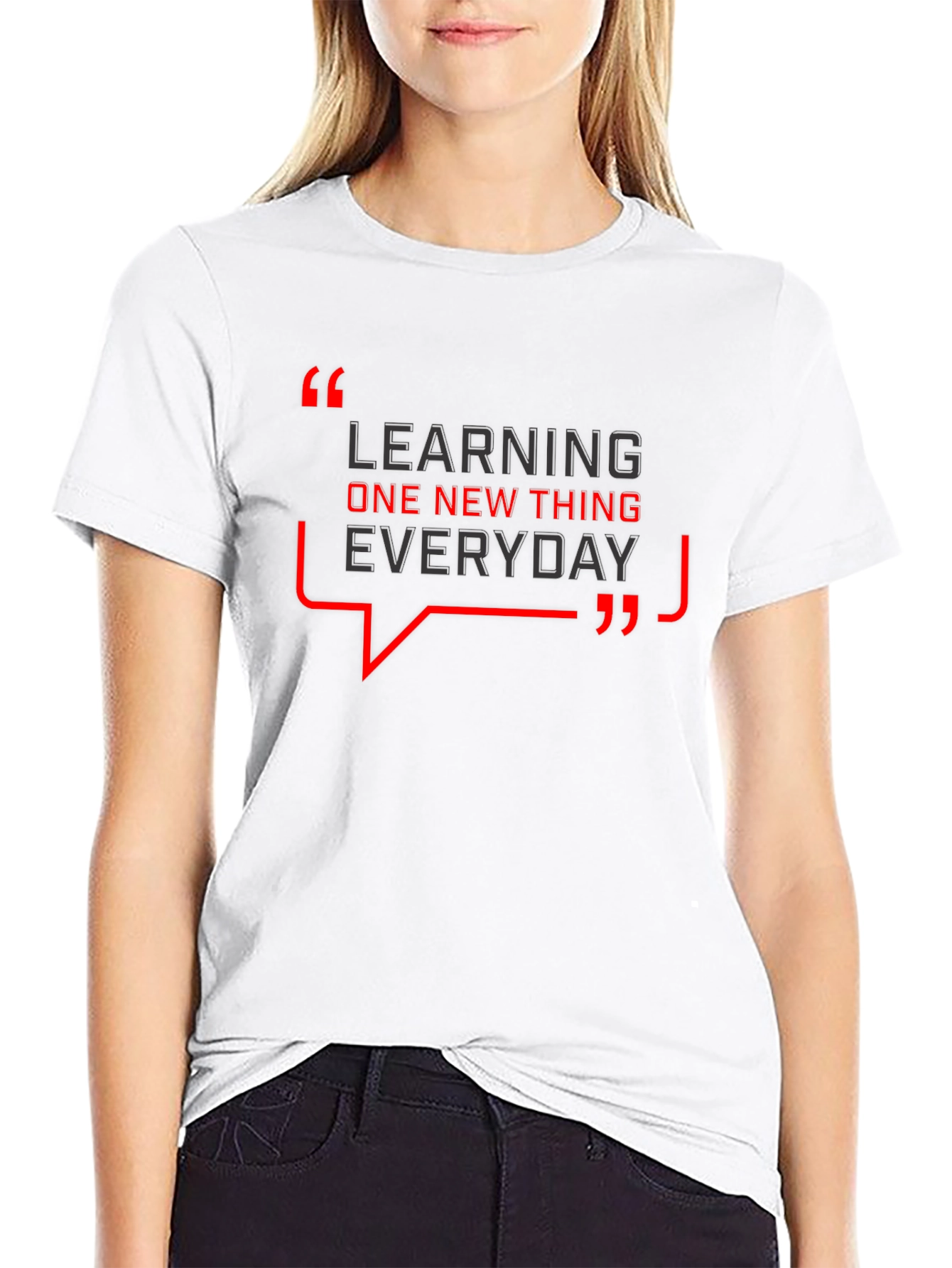 Learning Everyday Graphic T-Shirt - Black