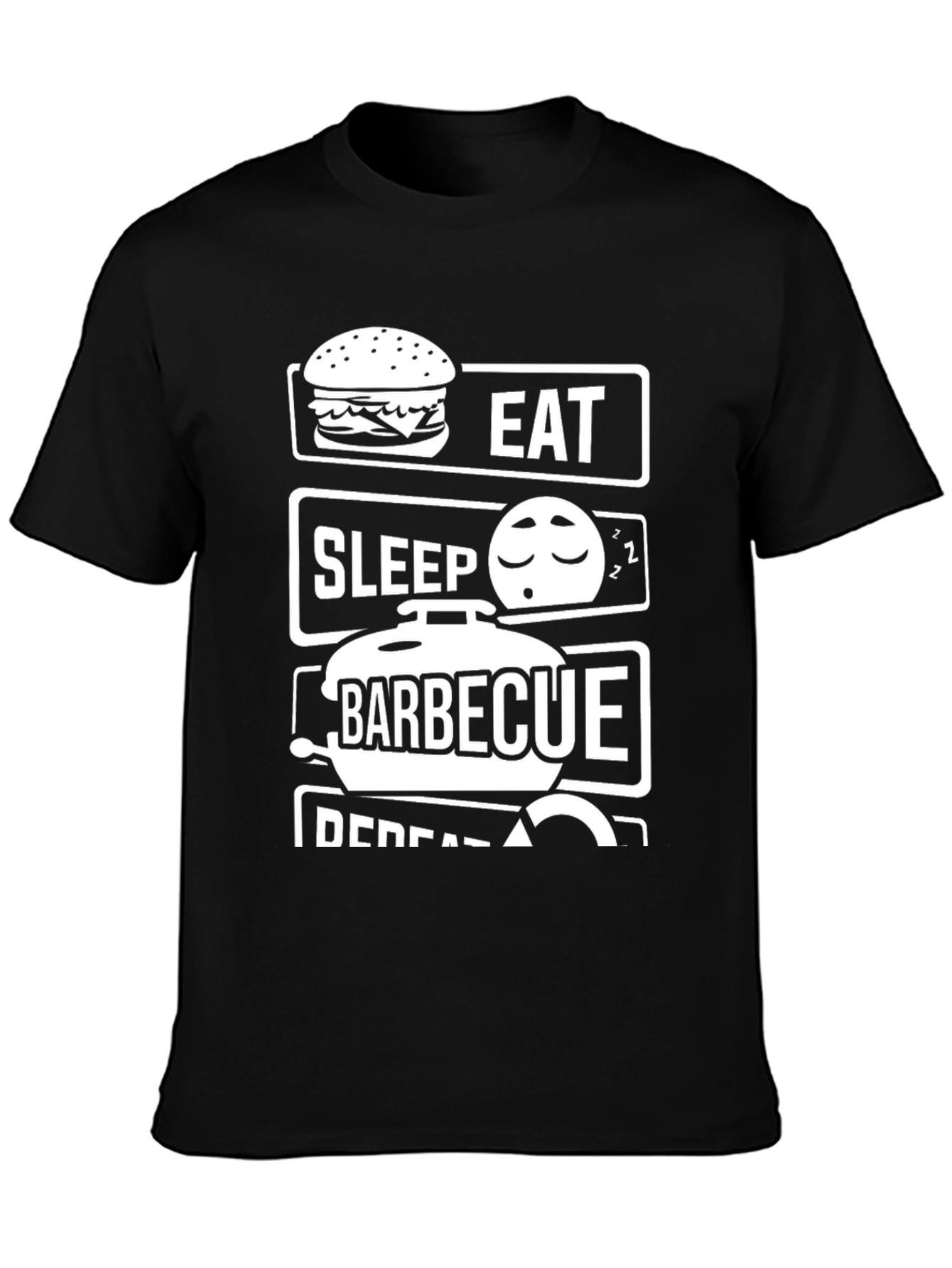 Eat Sleep Barbecue Repeat Funny T-Shirt