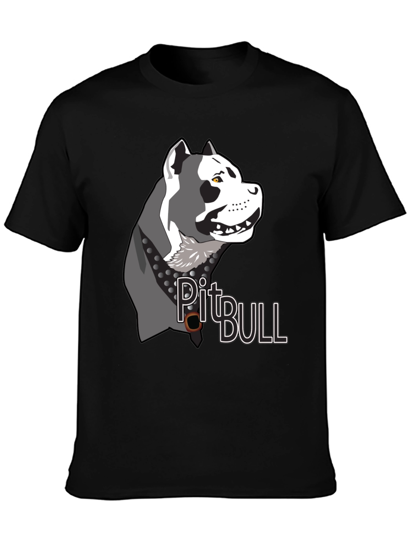 Pitbull Dog Graphic Print T-Shirt