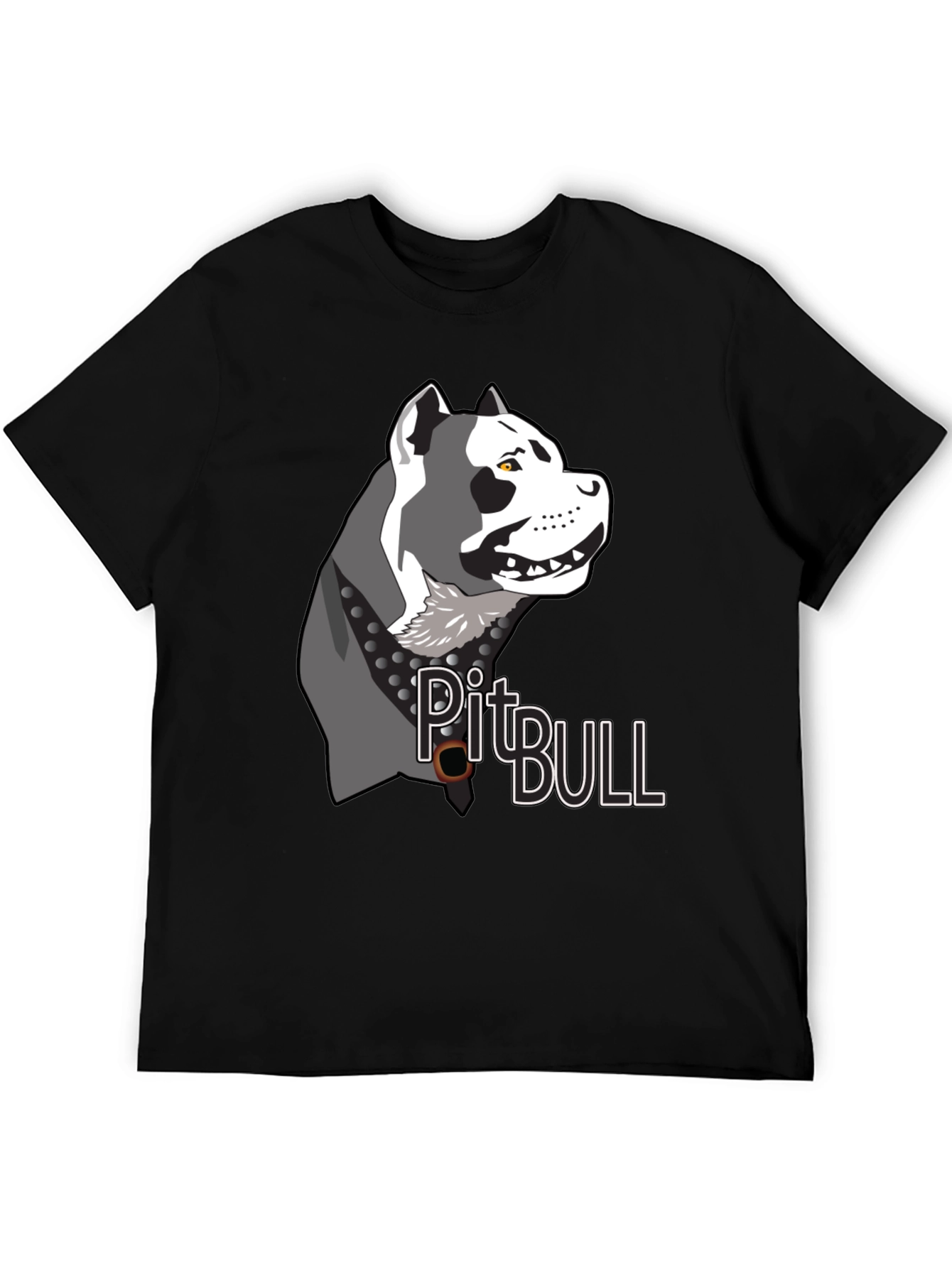 Pitbull Dog Graphic Print T-Shirt