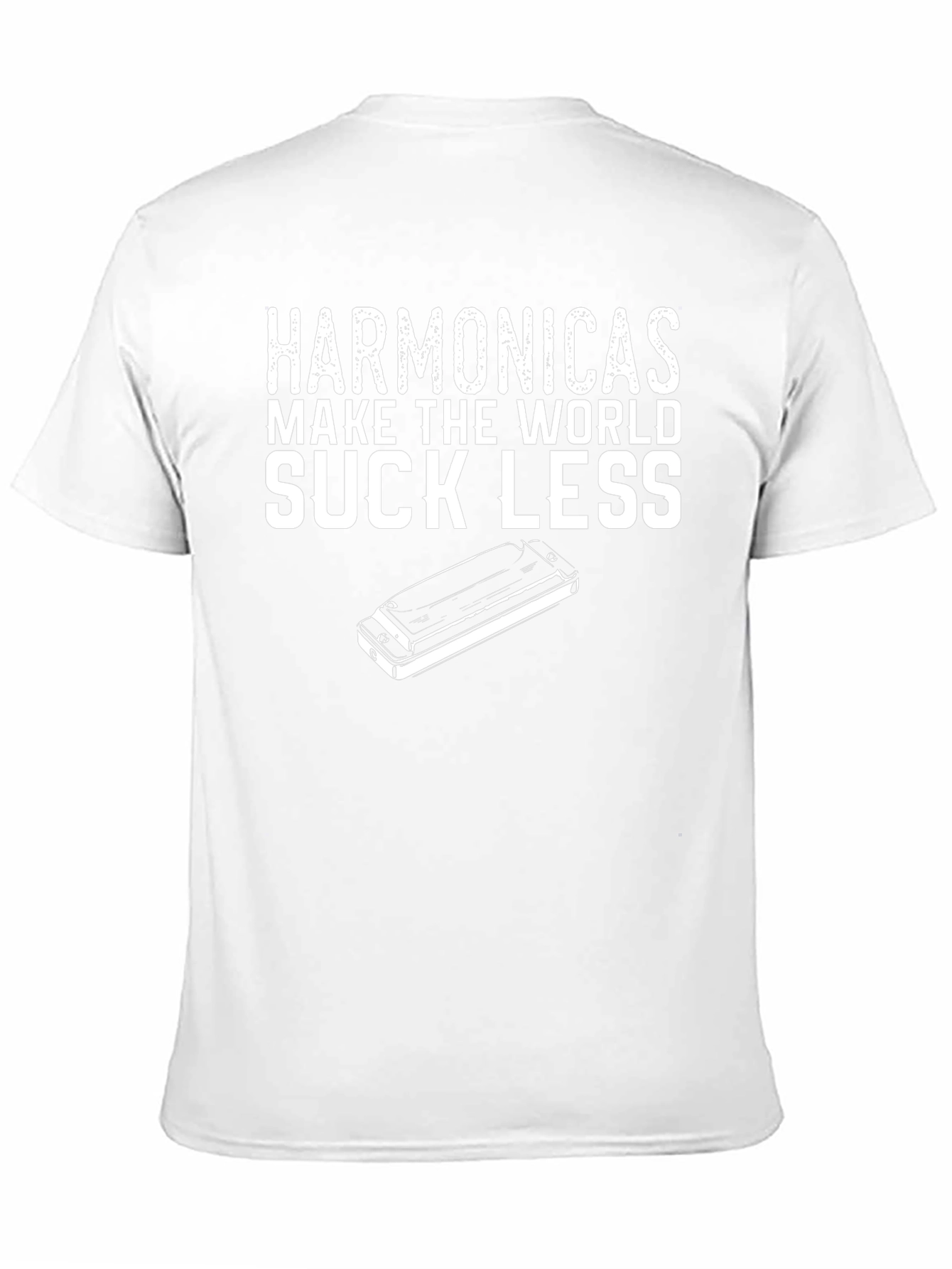 Harmonicas Make the World Suck Less Black T-Shirt