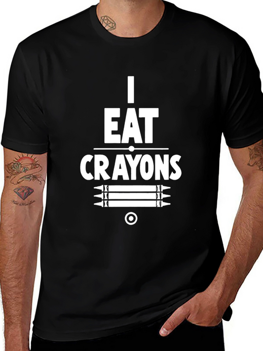 I Eat Crayons T-Shirt - Funny Graphic Tee