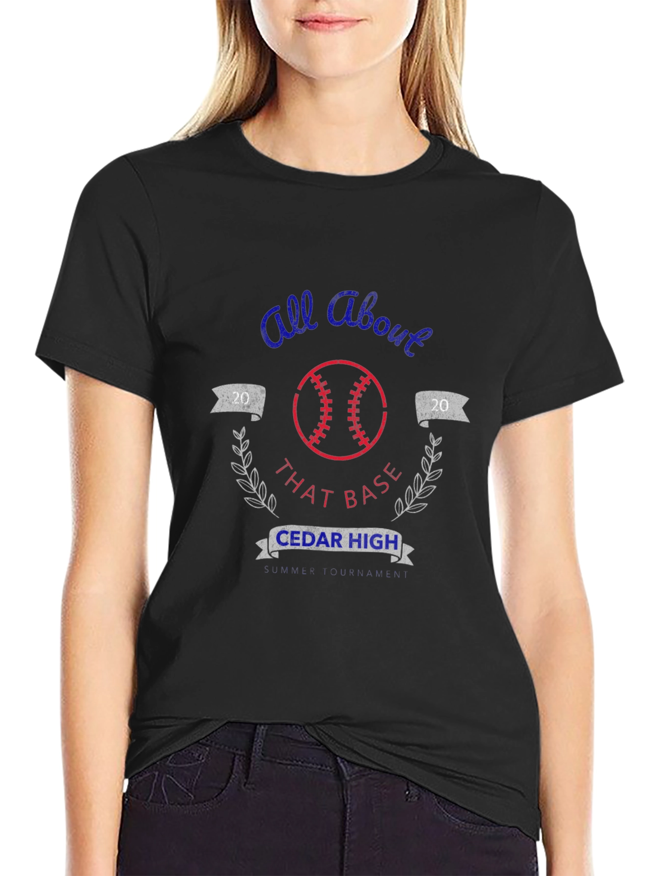 All About That Base Cedar High Baseball T-Shirt