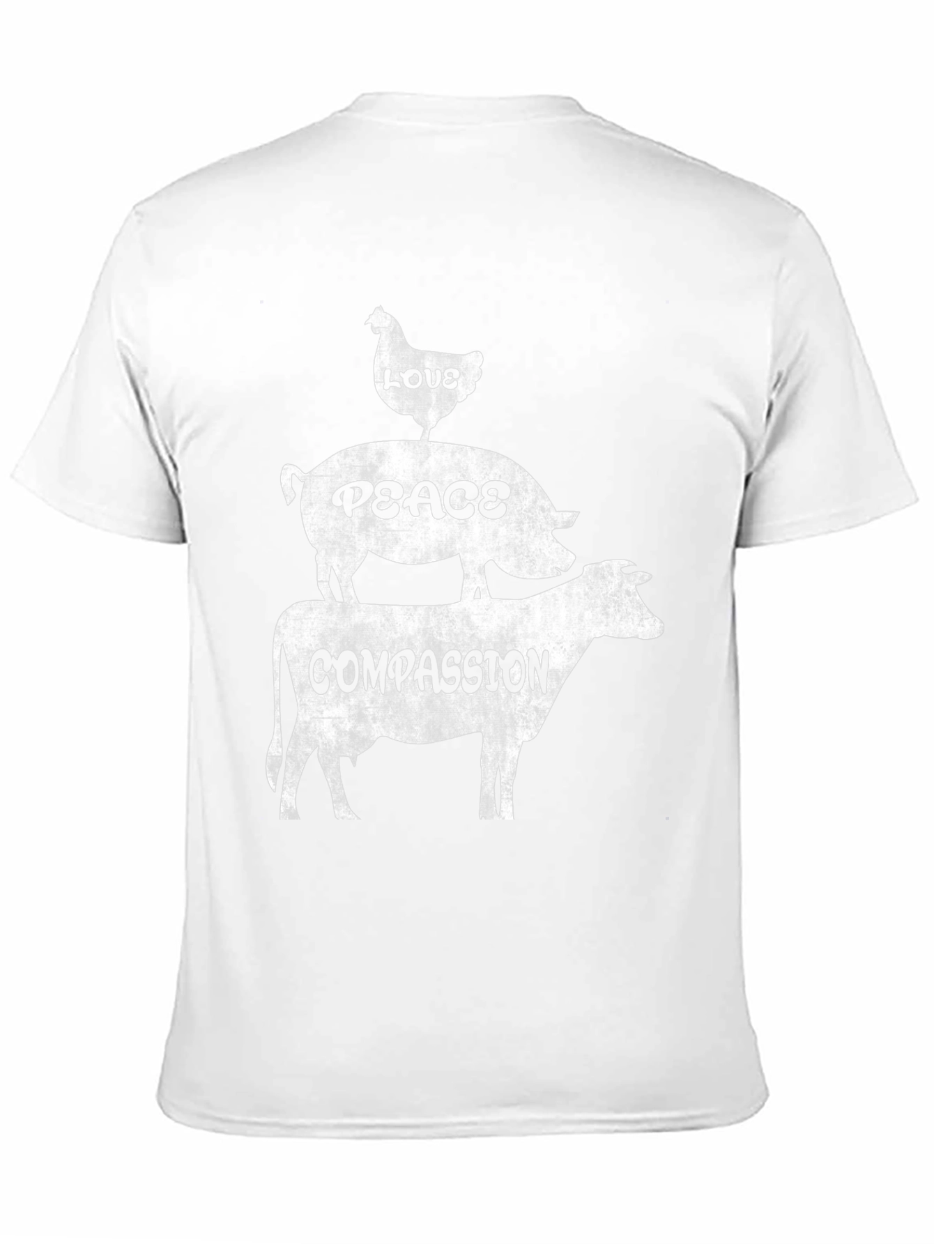 Vegan Animal Lover Tee - Love Peace Compassion