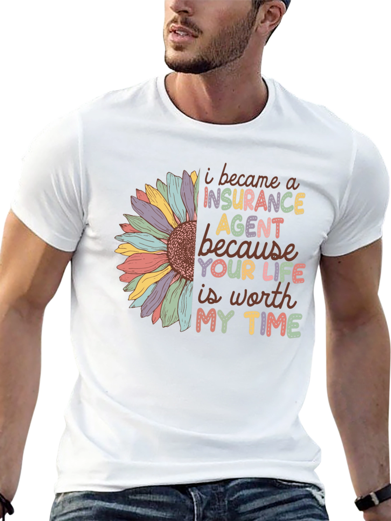 Insurance Agent Sunflower T-Shirt