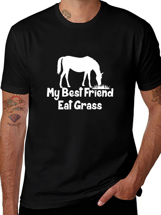 Horse Lover T-Shirt - My Best Friend Eats Grass