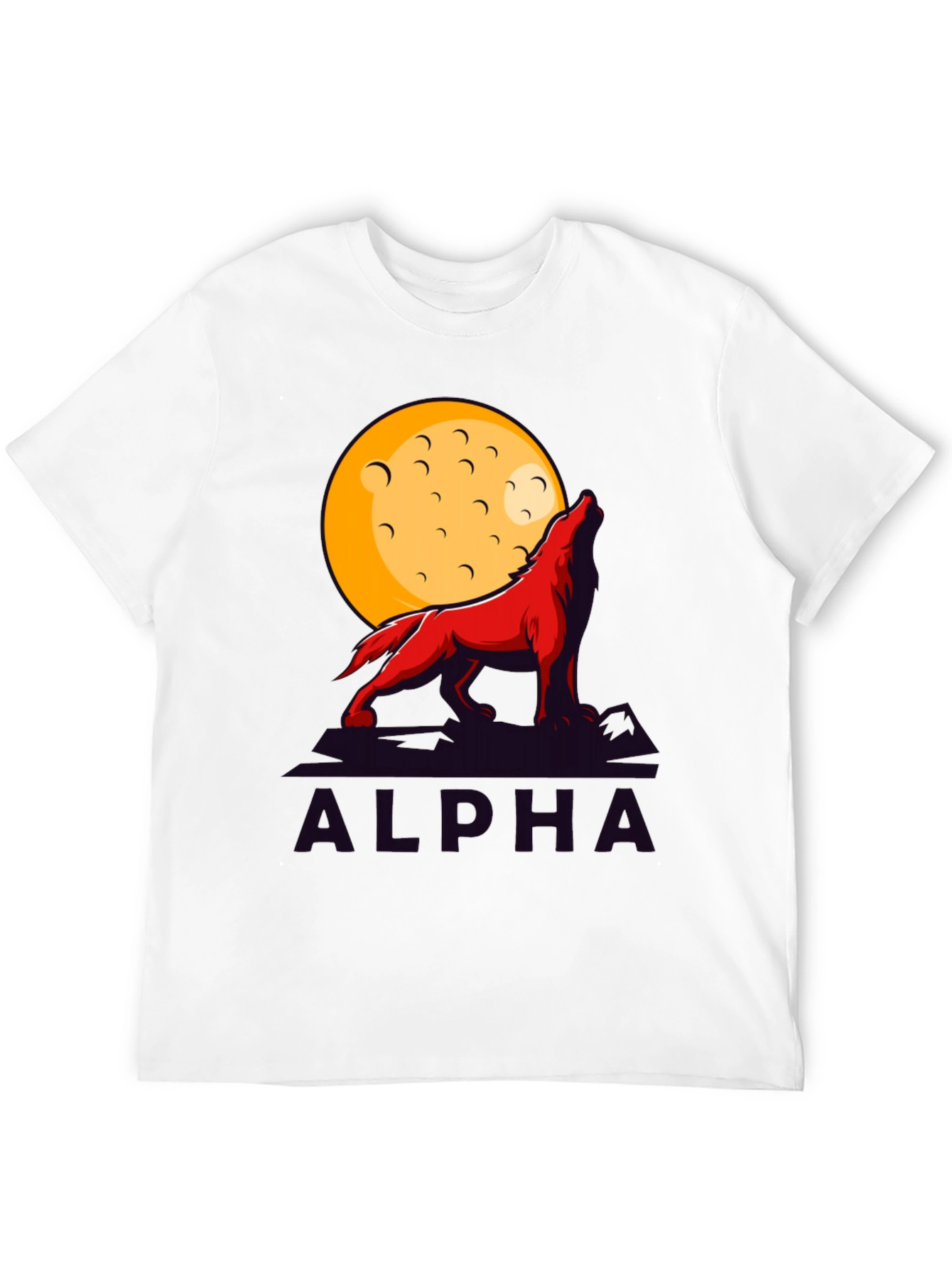 Alpha Wolf Moon Graphic Tee - Bold Statement Shirt