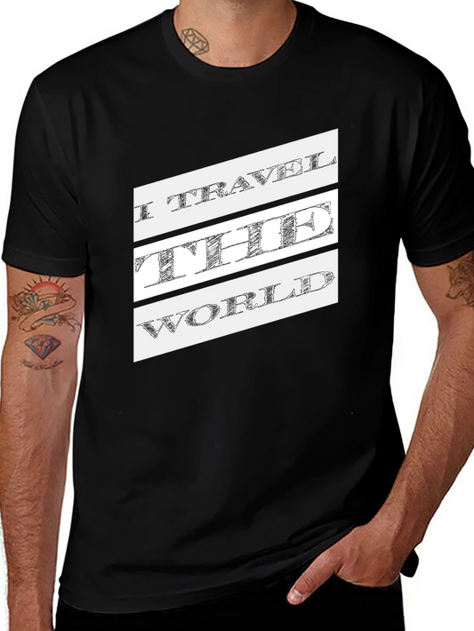 I Travel The World Black T-Shirt