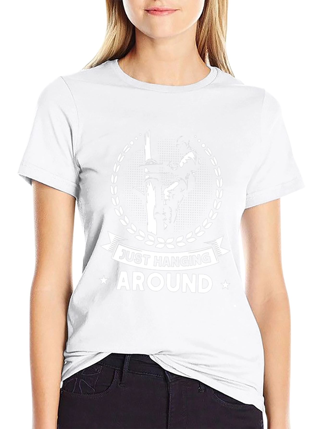 Just Hanging Around Lineman T-Shirt - Black