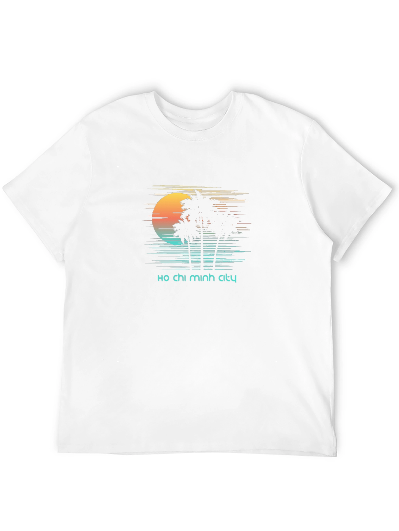 Ho Chi Minh City Retro Sunset Black T-Shirt