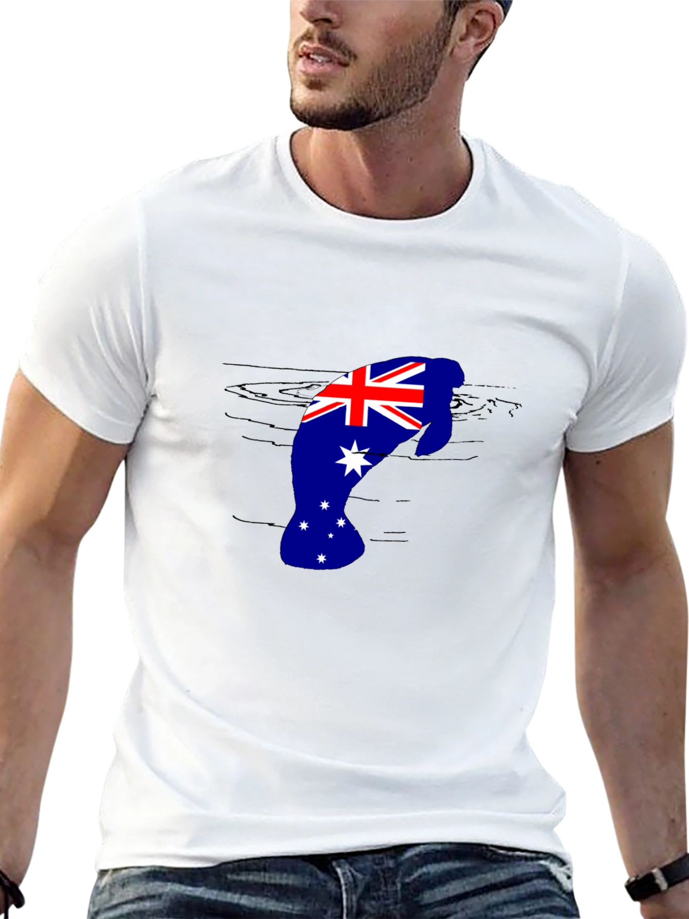 Australian Flag Manatee T-Shirt