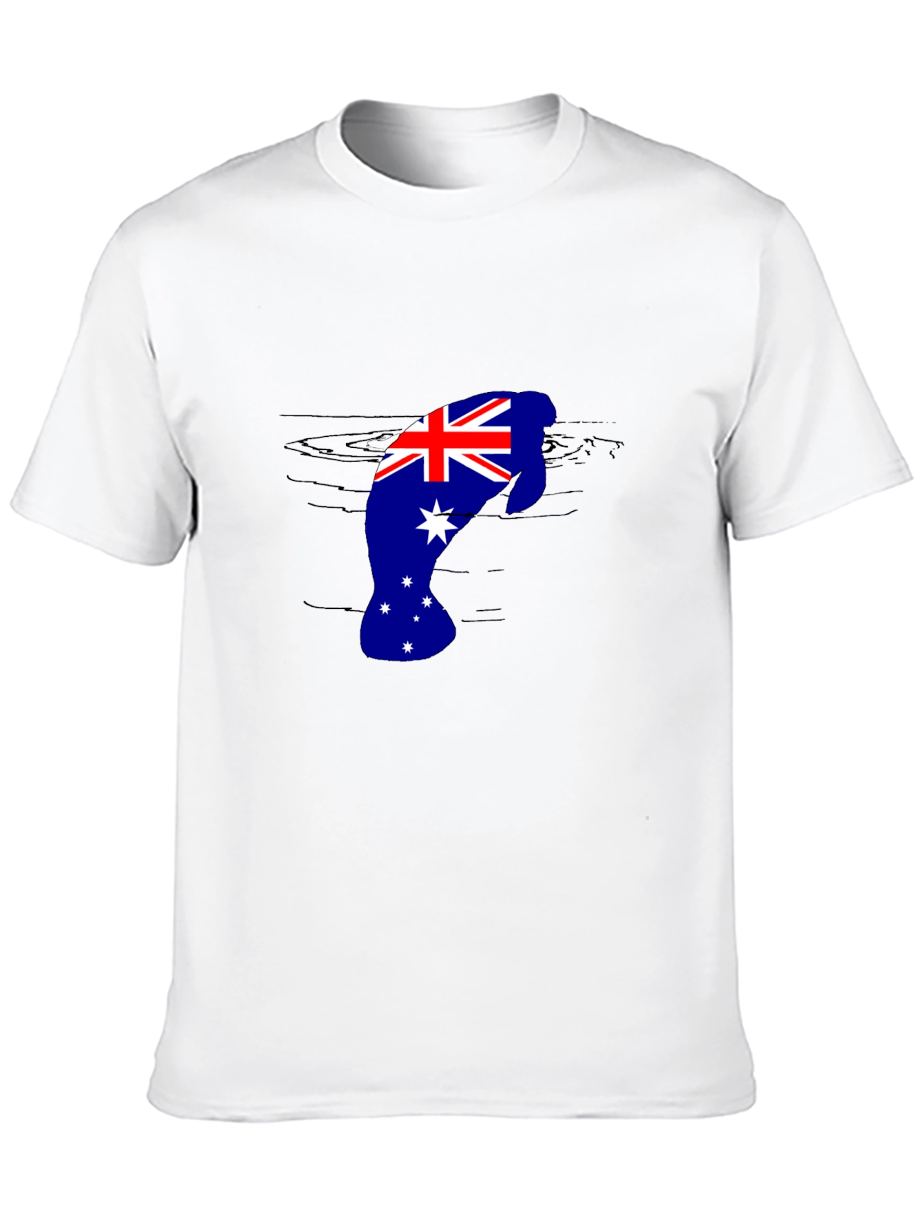 Australian Flag Manatee T-Shirt