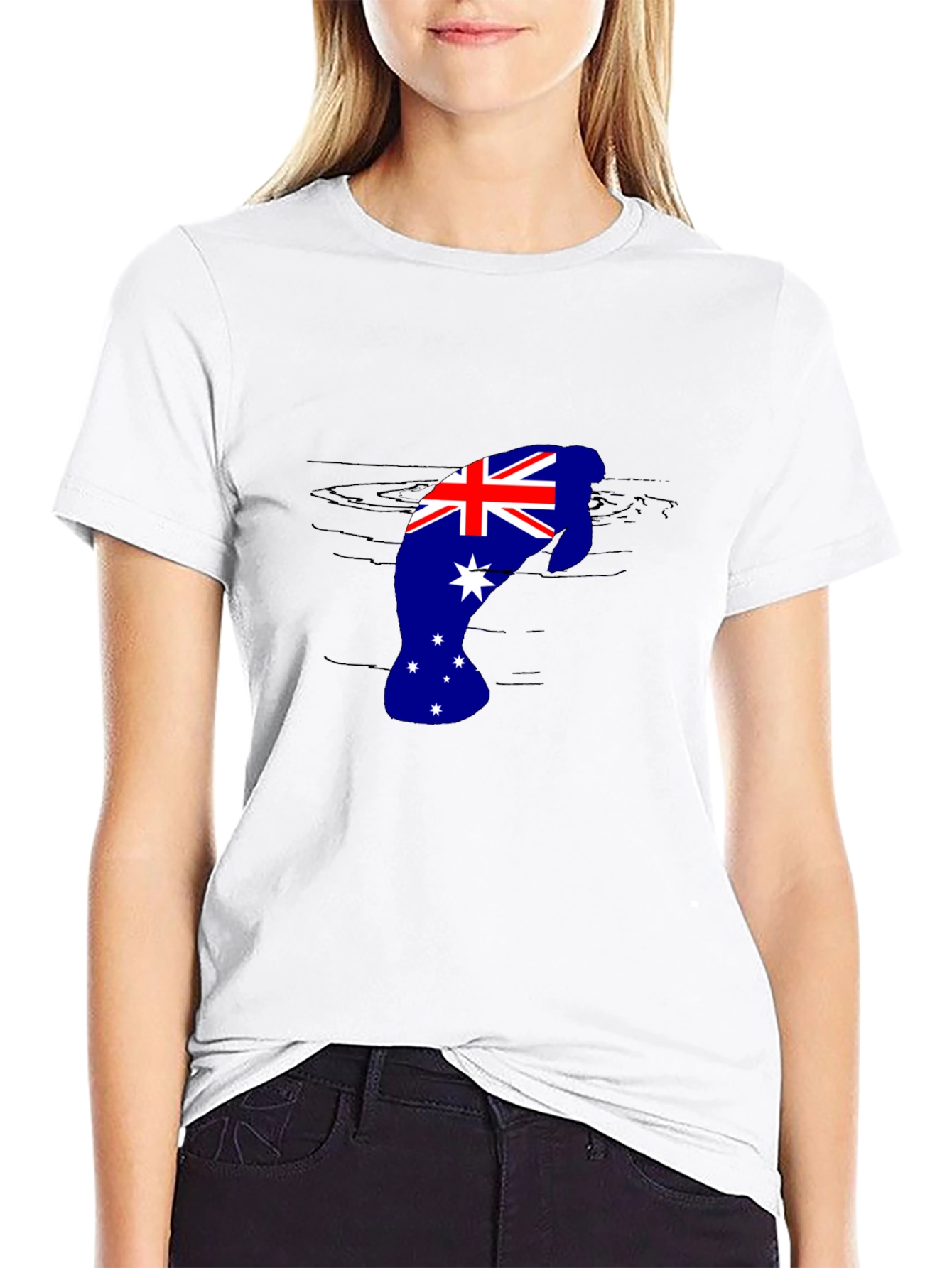 Australian Flag Manatee T-Shirt