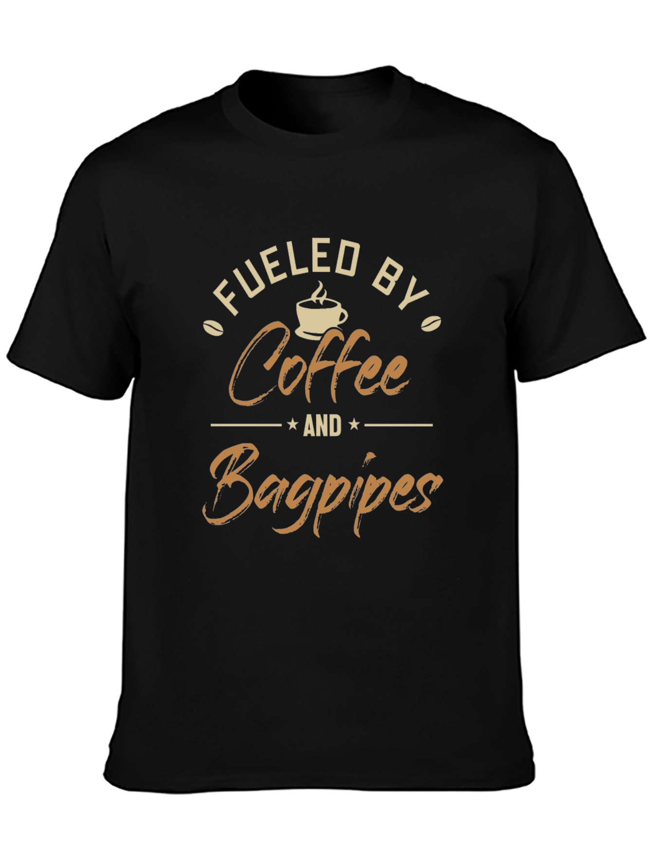 Fueled By Coffee & Bagpipes Graphic T-Shirt