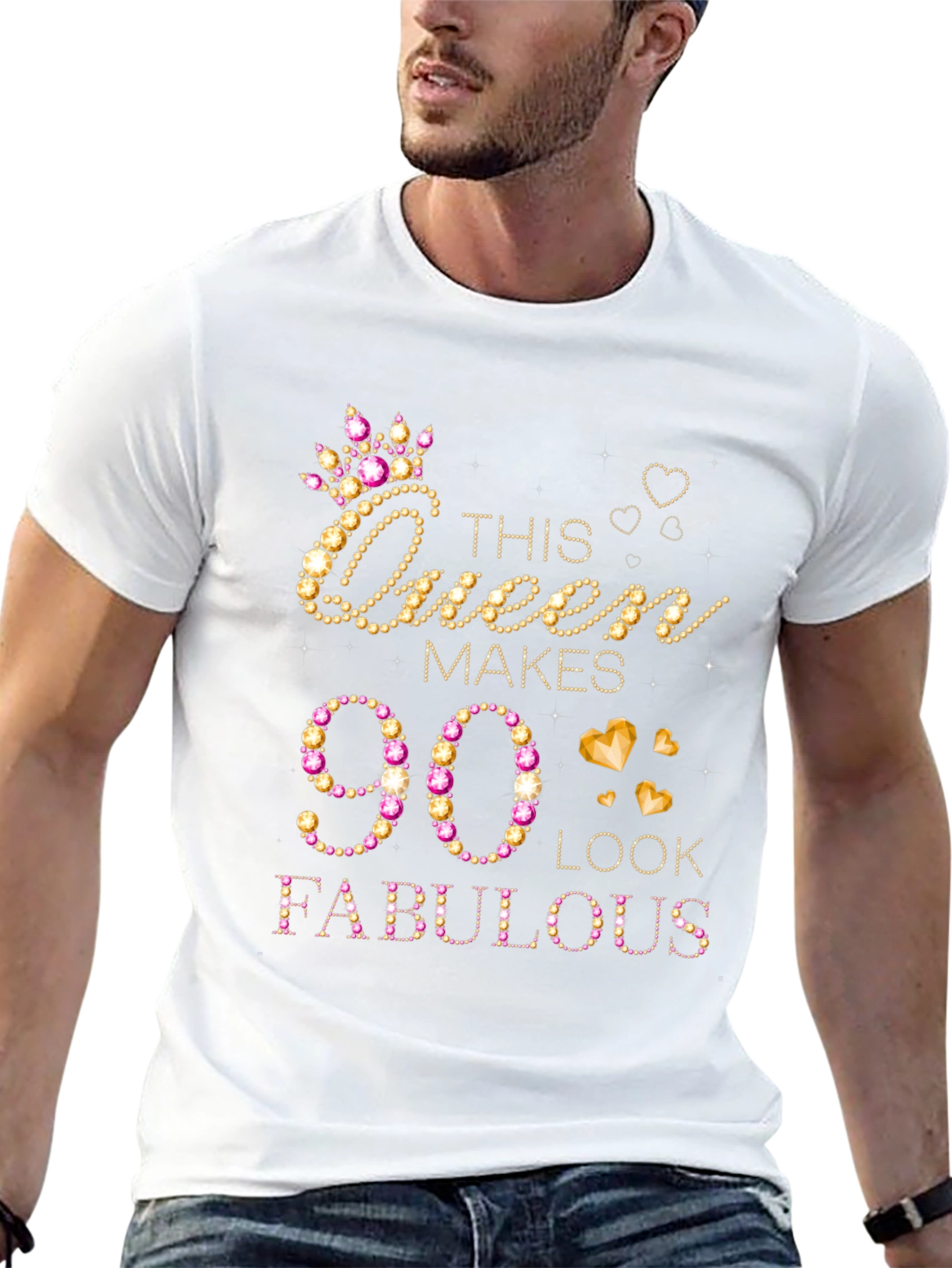 90th Birthday Queen T-Shirt - Fabulous at Ninety