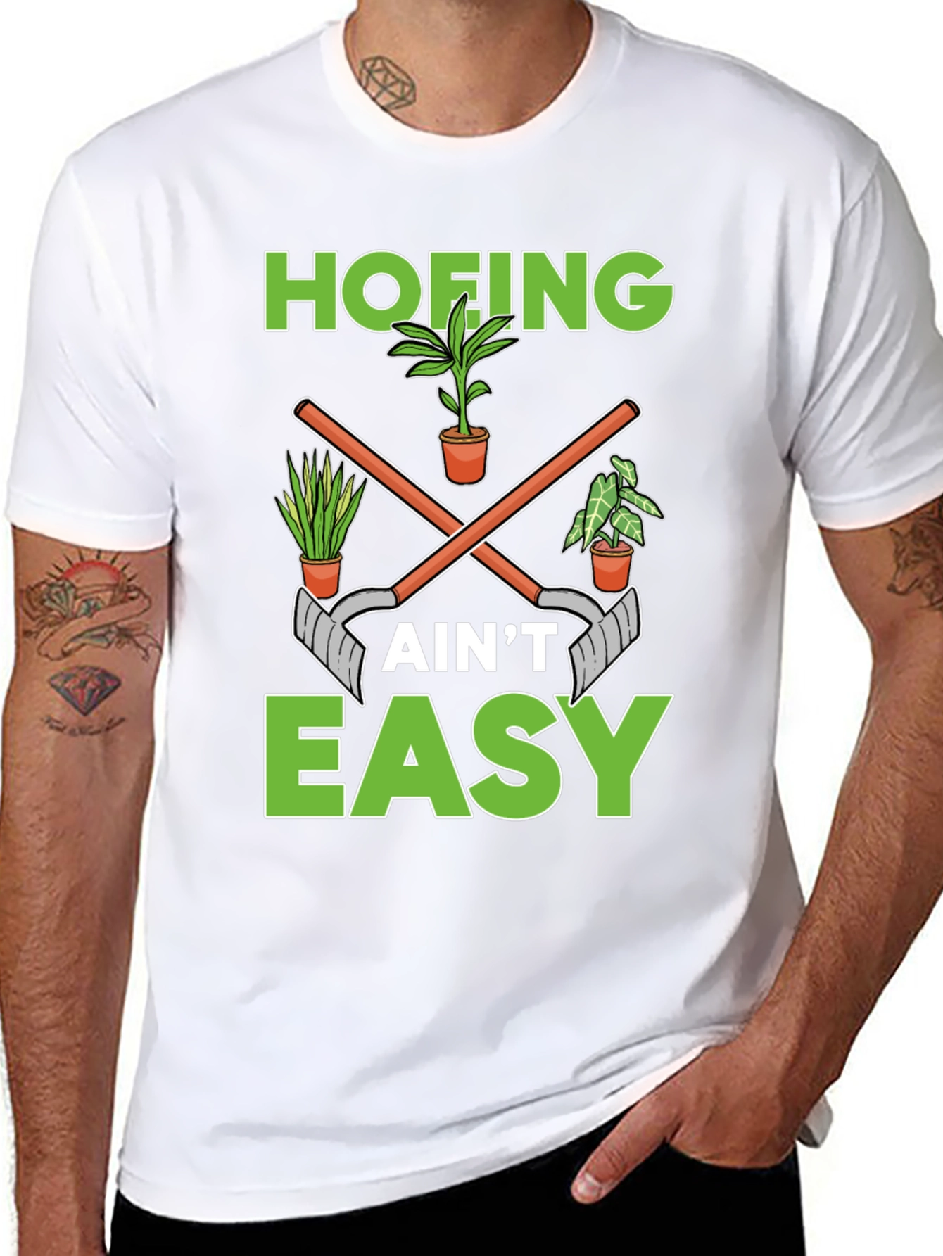 Hofing Aint Easy Garden Humor T-Shirt