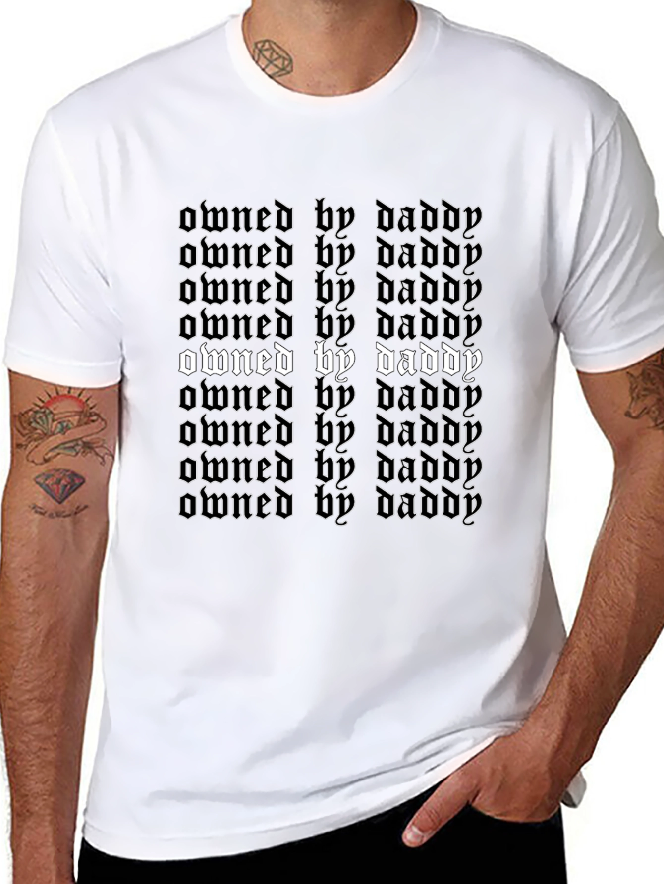 Owned By Daddy T-Shirt - Bold Gothic Graphic Tee
