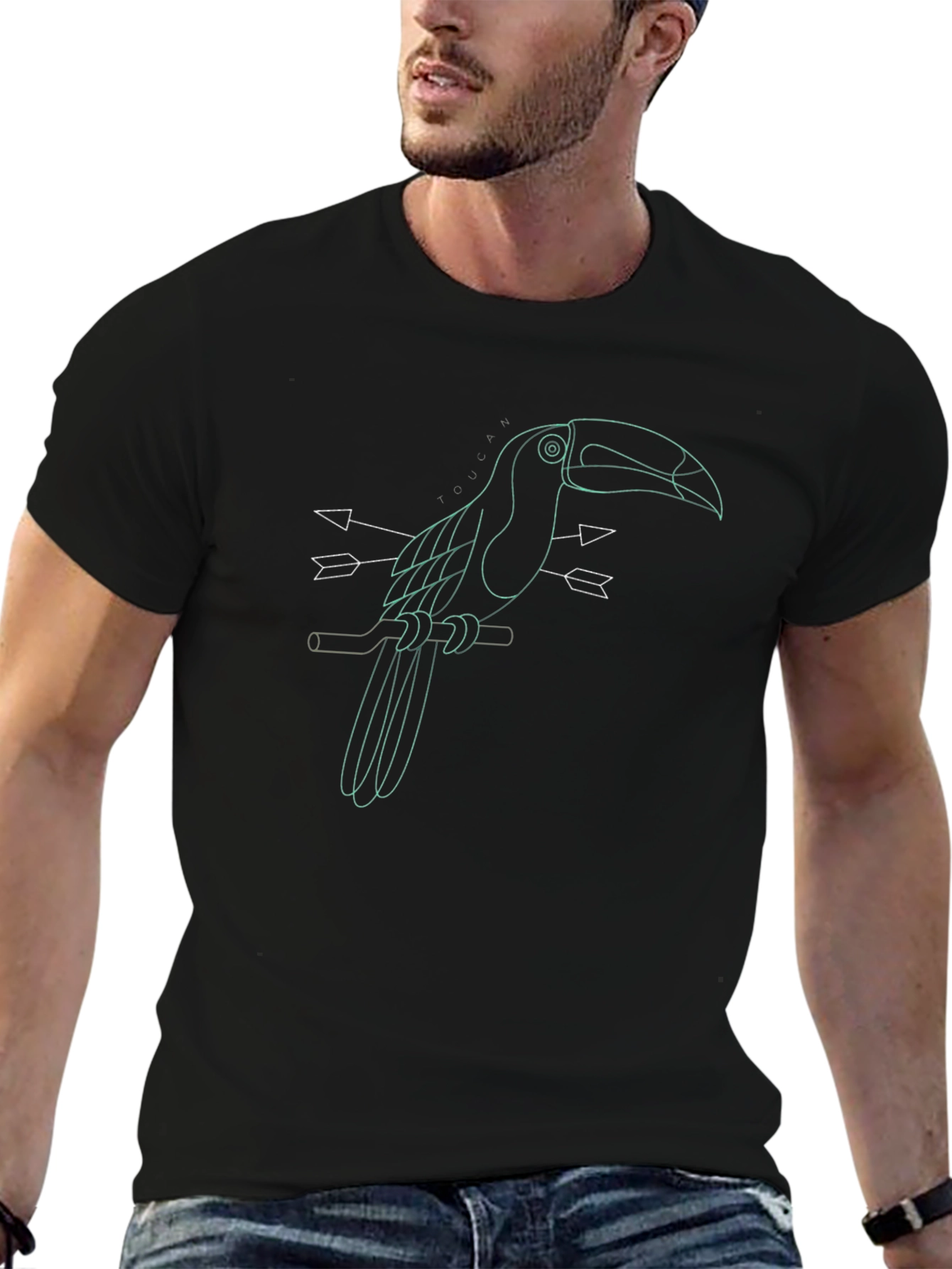 Black Toucan Arrow Graphic Tee