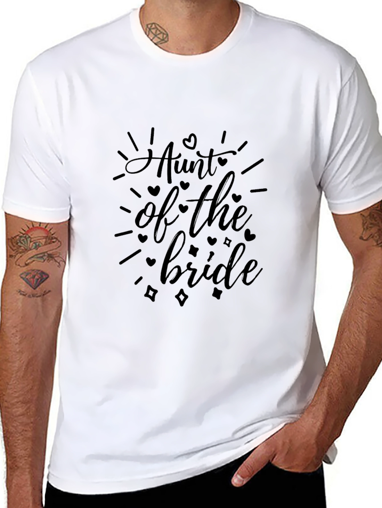 Aunt of the Bride Black T-Shirt