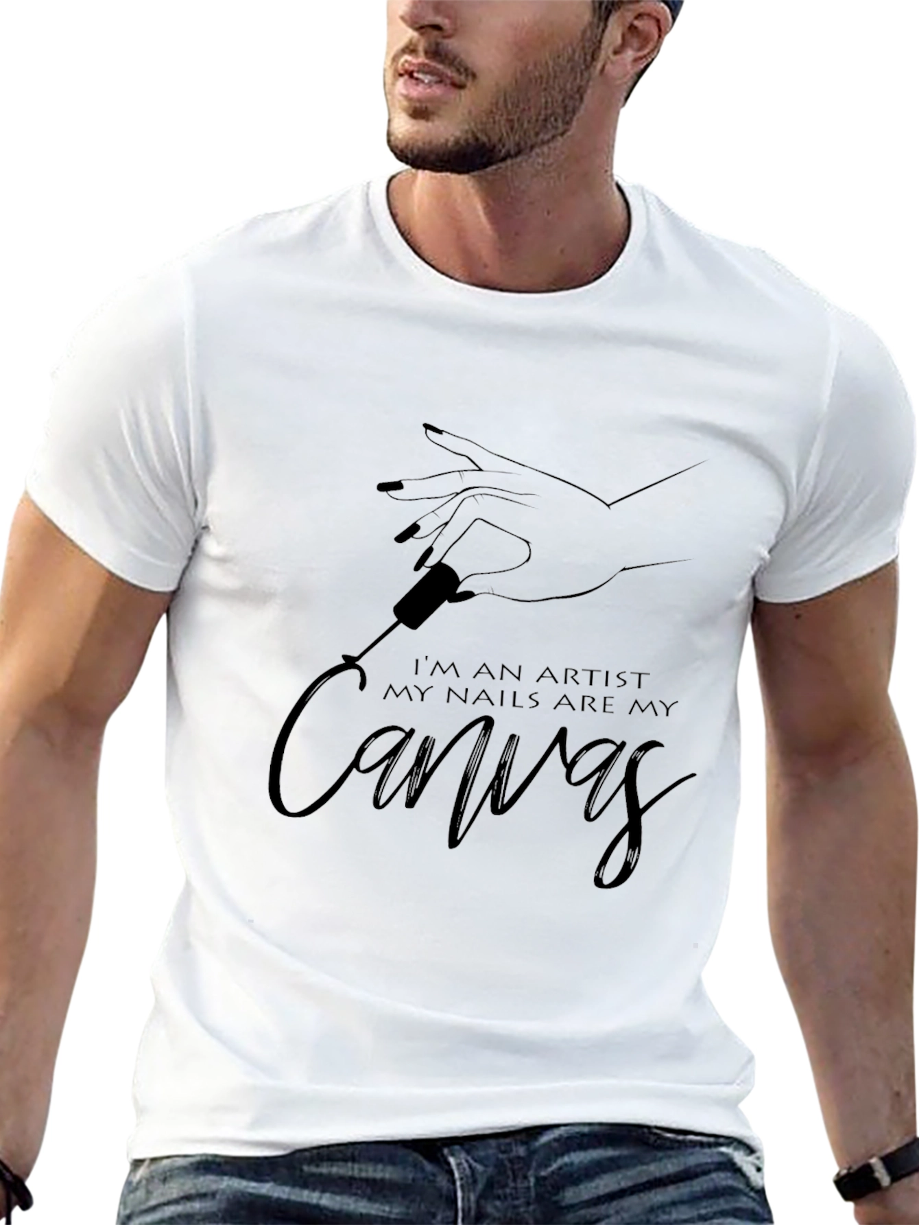 Artist Canvas Nail Art T-Shirt