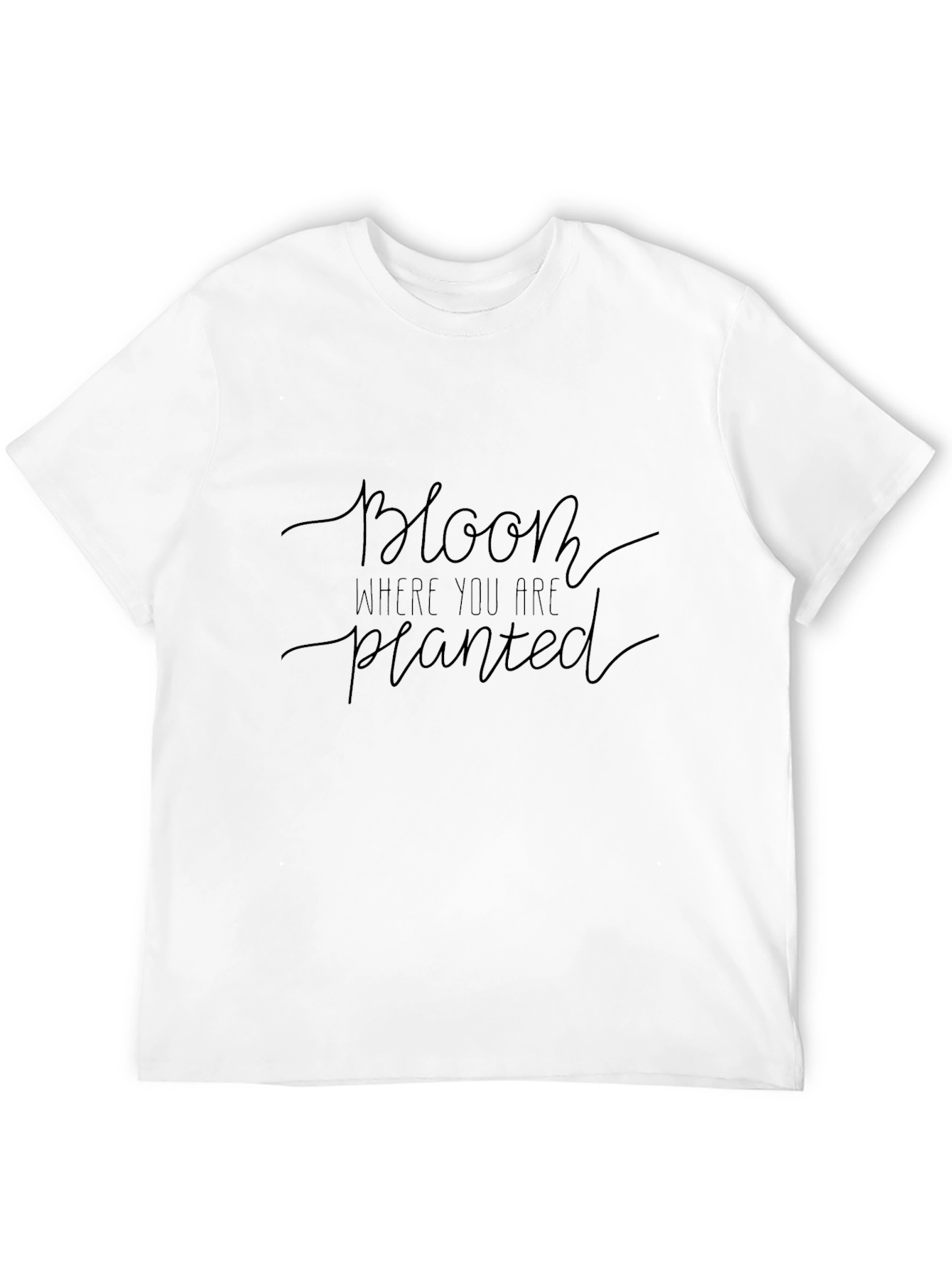 Bloom Where You Are Planted Graphic Tee - Black