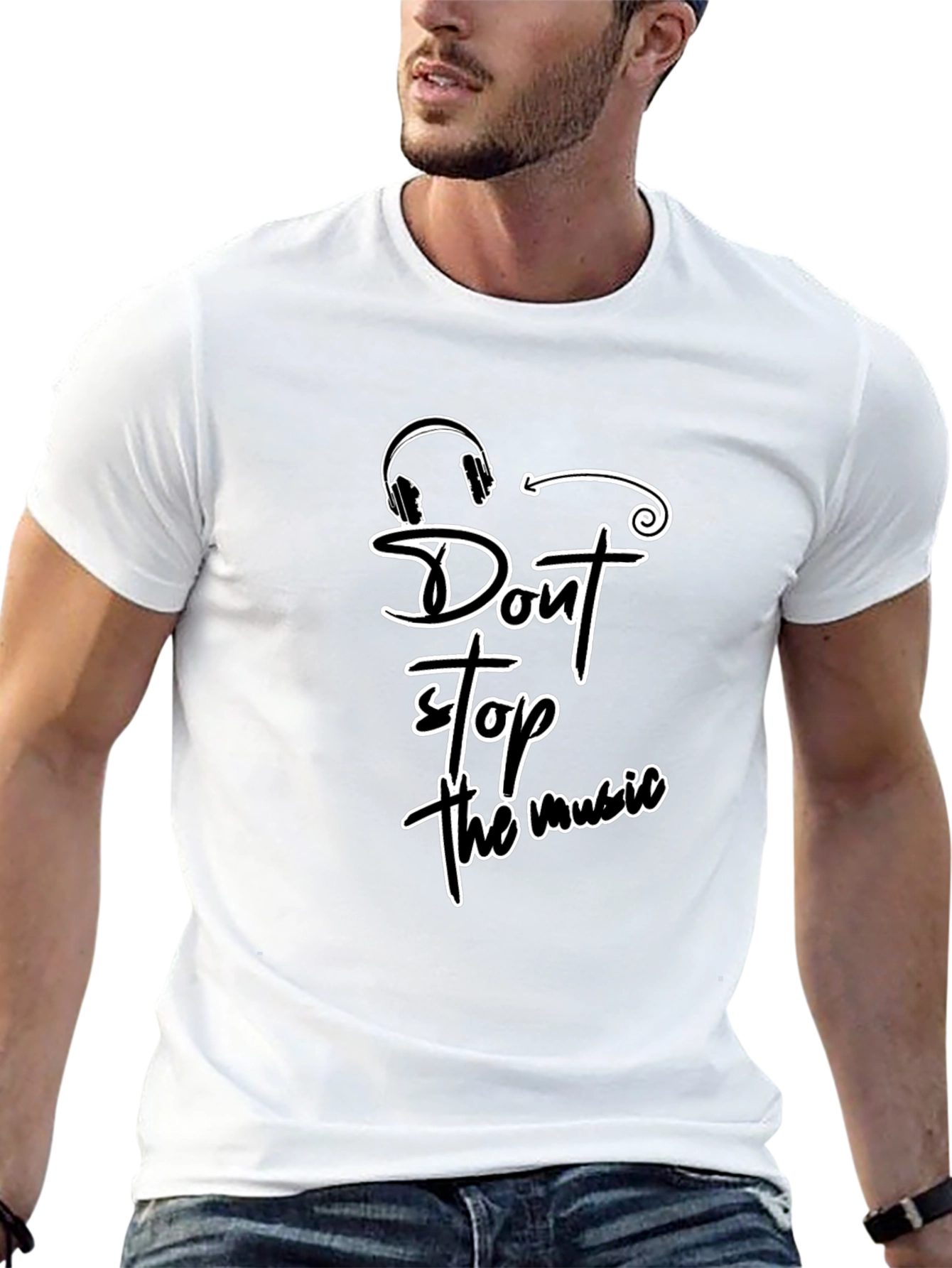 Dont Stop the Music T-Shirt - Casual Cotton Tee