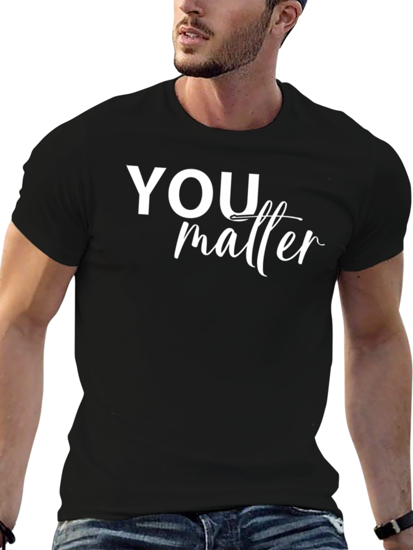 You Matter Graphic Tee - Black Casual Shirt