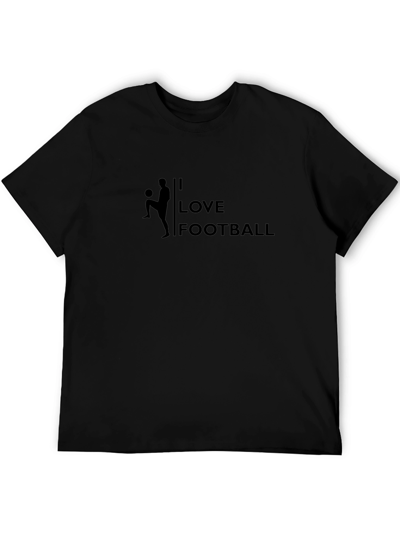 I Love Football Black T-Shirt