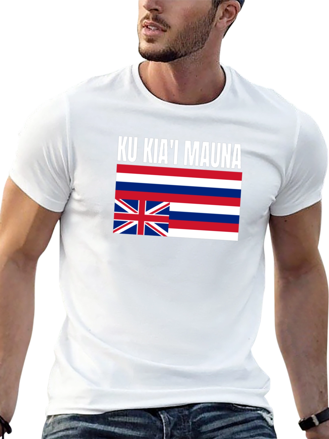 Ku Kiai Mauna Hawaiian Flag T-Shirt