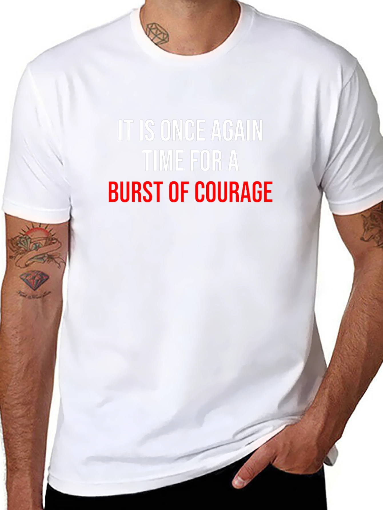 Burst of Courage Graphic Tee - Black