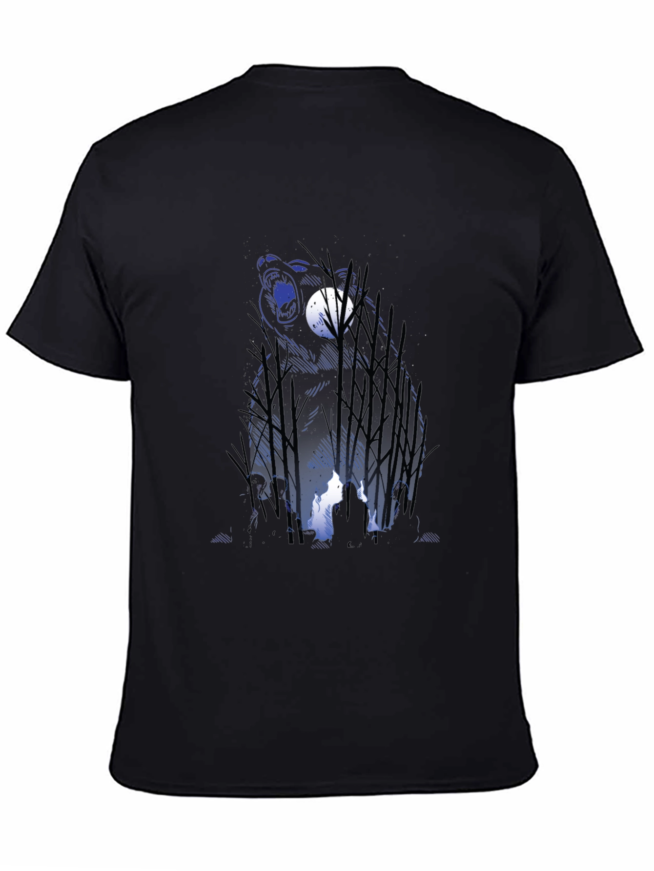 Bear & Campfire Graphic Tee - Nature Adventure Style