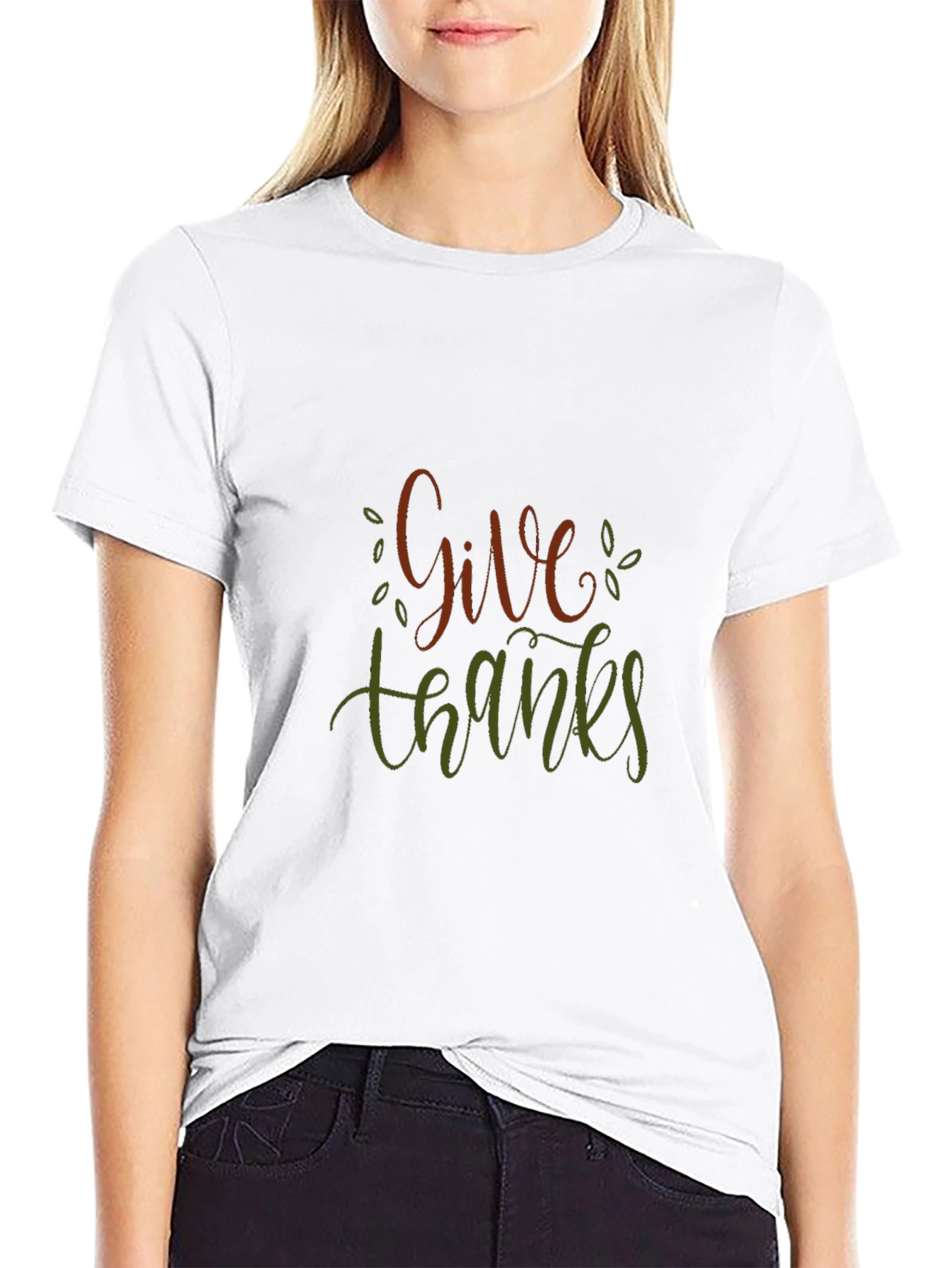 Give Thanks Graphic Tee - Thanksgiving Holiday T-Shirt
