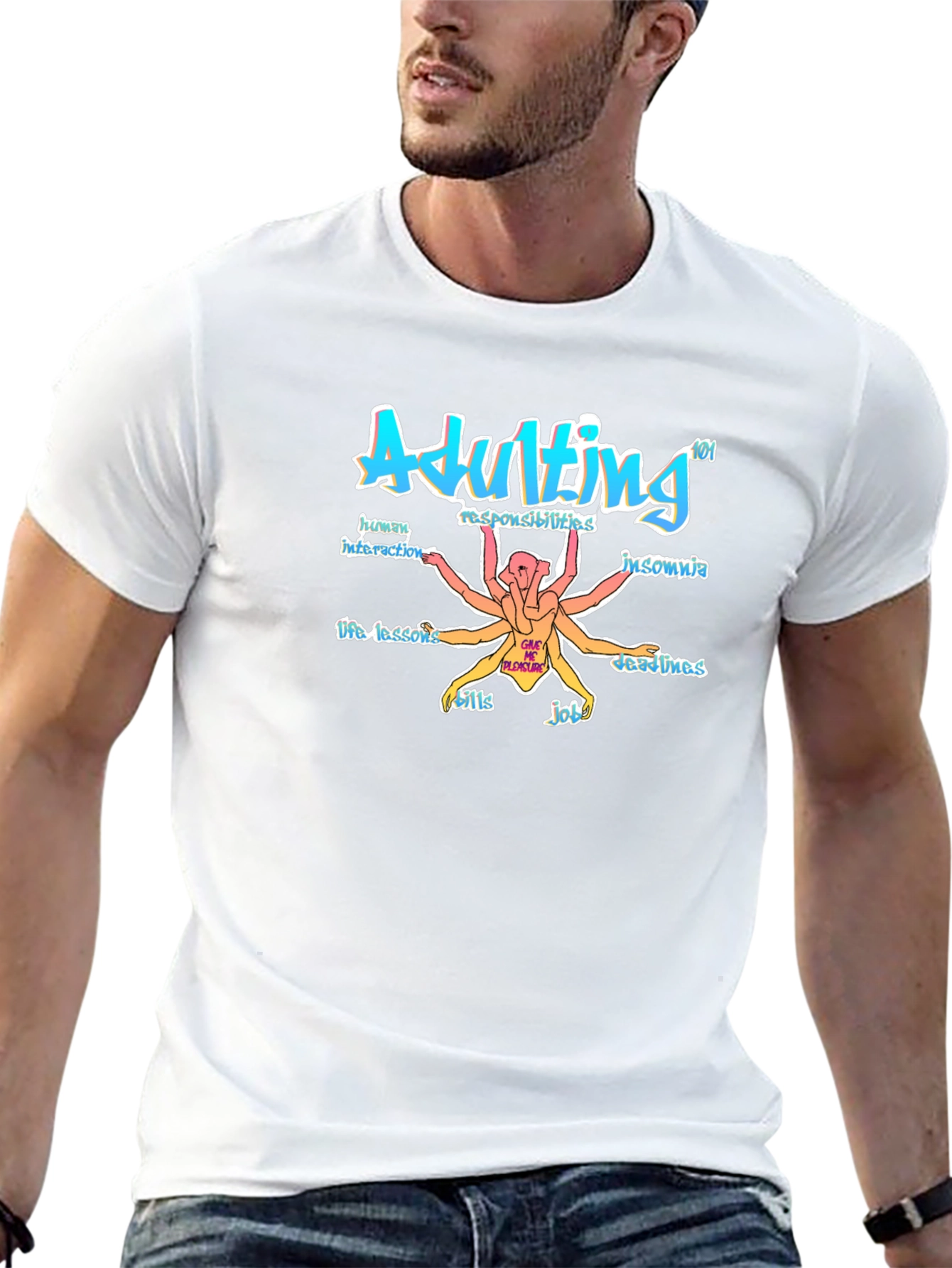 Adulting 101 Graphic Print T-Shirt