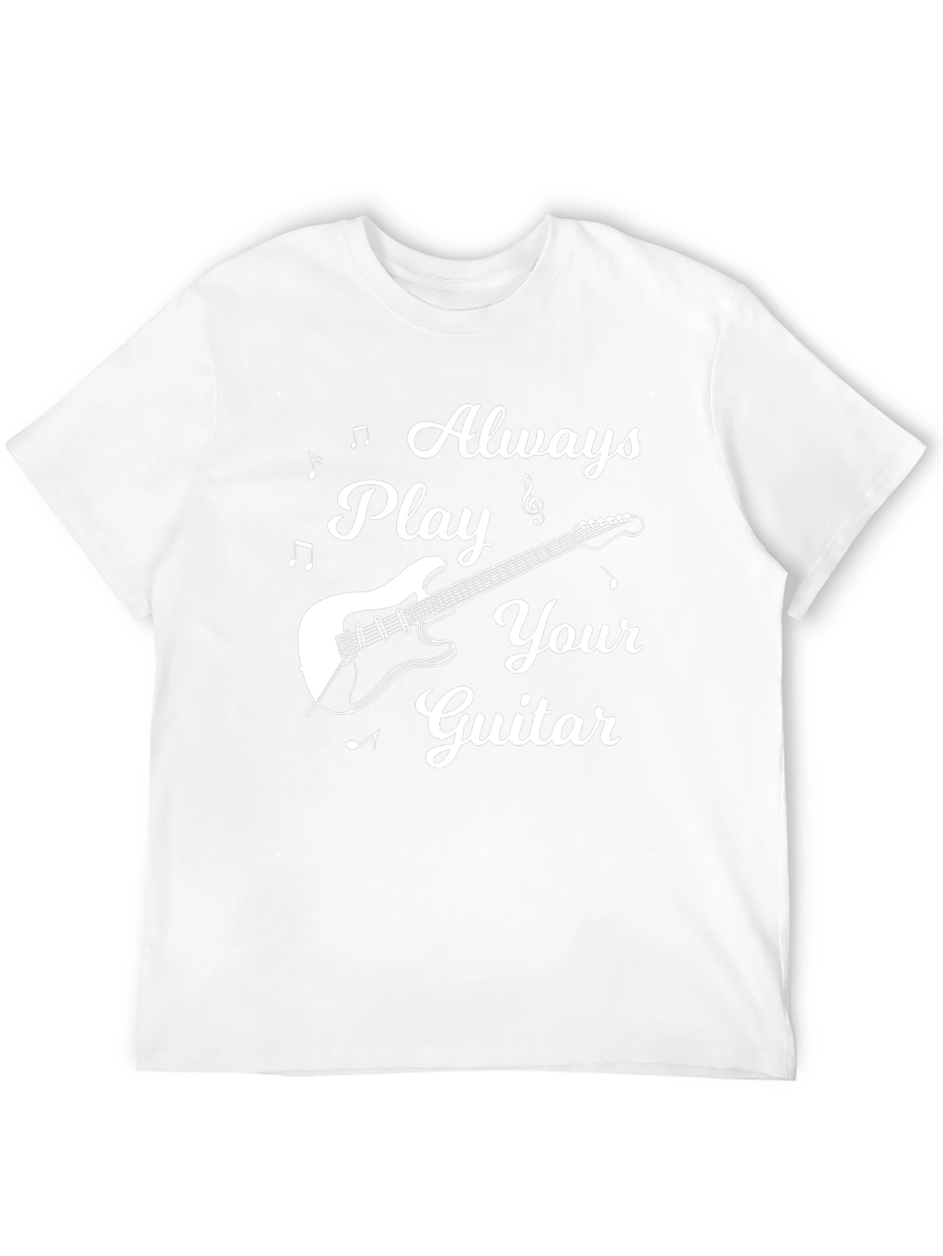 Always Play Your Guitar Black Graphic Tee