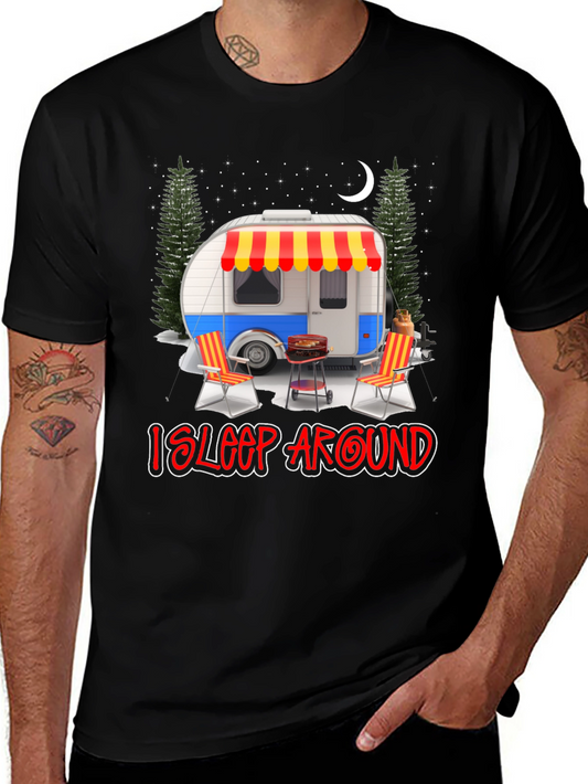 I Sleep Around Camping Graphic Tee